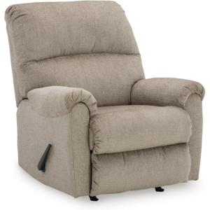 Signature Design by Ashley Stonemeade Casual Manual Rocker Recliner, Light Brown(Light Brown)