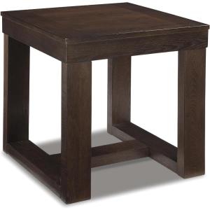 Signature Design by Ashley Watson Classic Oversized Square End Table, Dark Brown(Dark Brown)