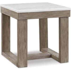 Signature Design by Ashley Watson Classic Oversized Square End Table, Dark Brown(Two Tone)