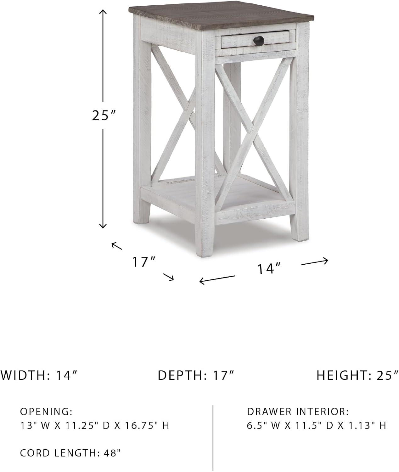 imageSignature Design by Ashley Adalane Modern Farmhouse Accent End Table Whitewash