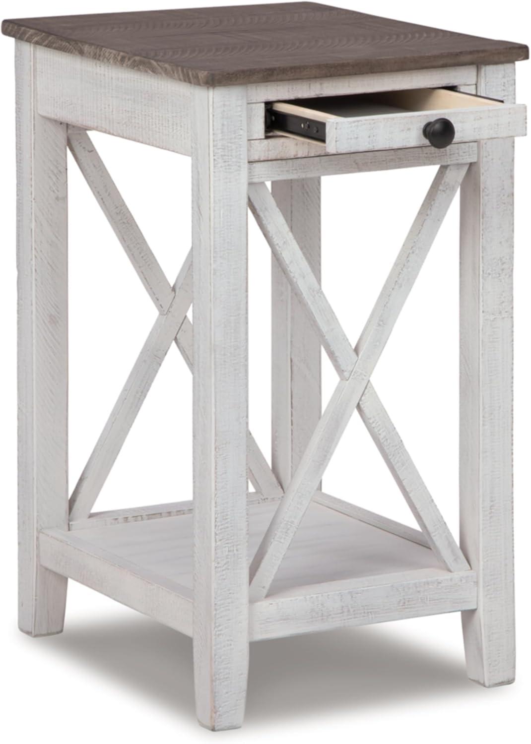 imageSignature Design by Ashley Adalane Modern Farmhouse Accent End Table Whitewash
