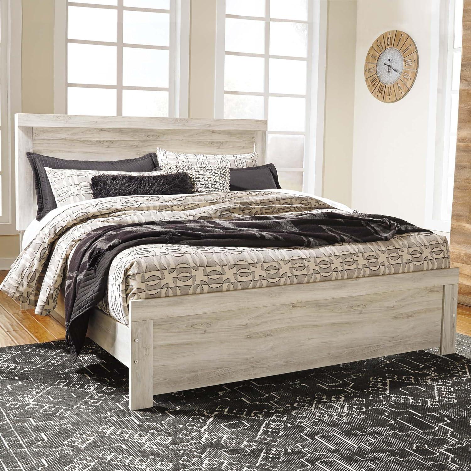 imageSignature Design by Ashley Bellaby Vintage SmoothGliding 7Drawer Dresser and Mirror with Safety Stop WhitewashWhitewash