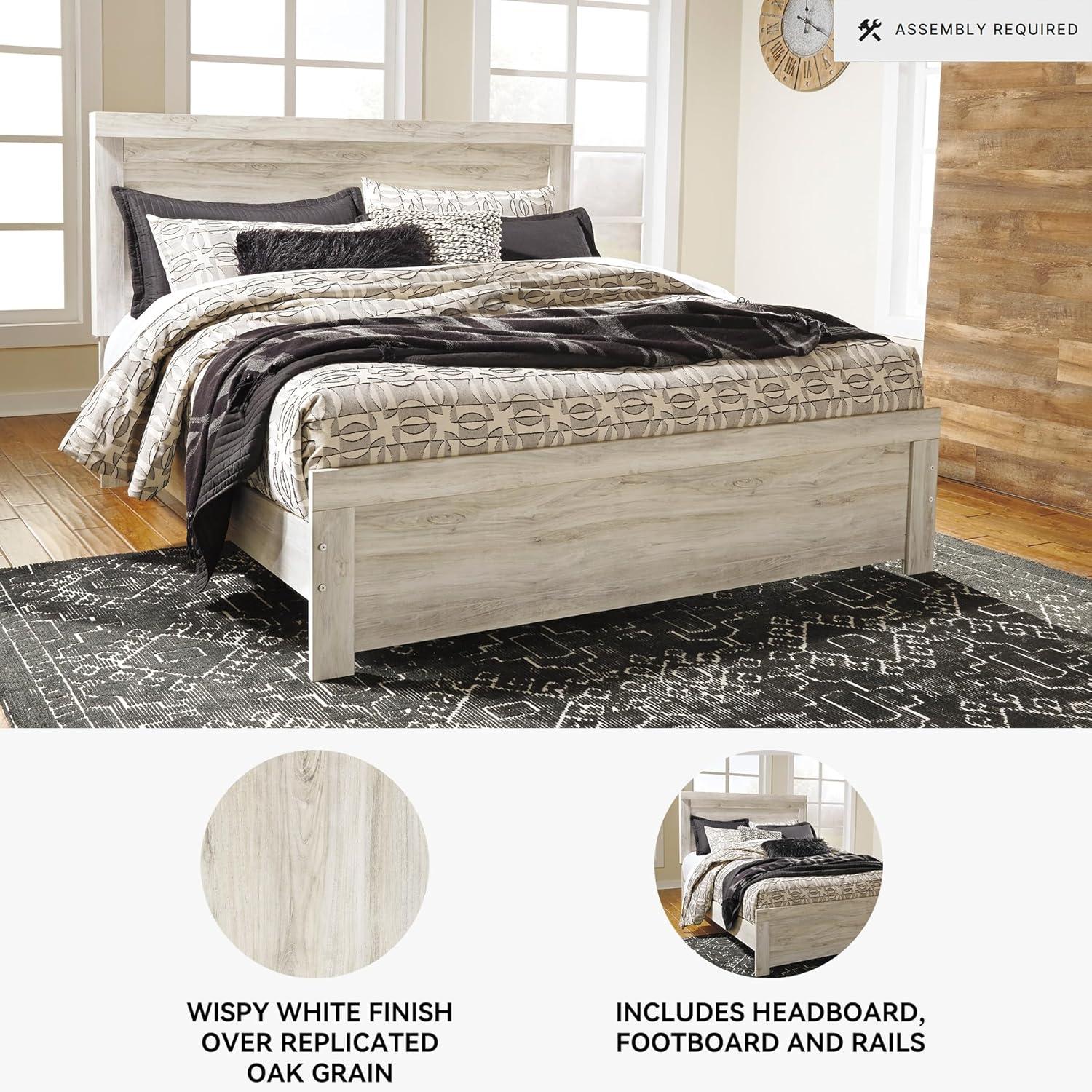 imageSignature Design by Ashley Bellaby Vintage SmoothGliding 7Drawer Dresser and Mirror with Safety Stop WhitewashWhitewash