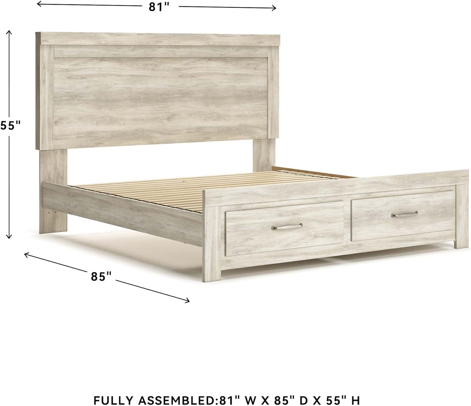 imageSignature Design by Ashley Bellaby Vintage SmoothGliding 7Drawer Dresser and Mirror with Safety Stop WhitewashWhitewash