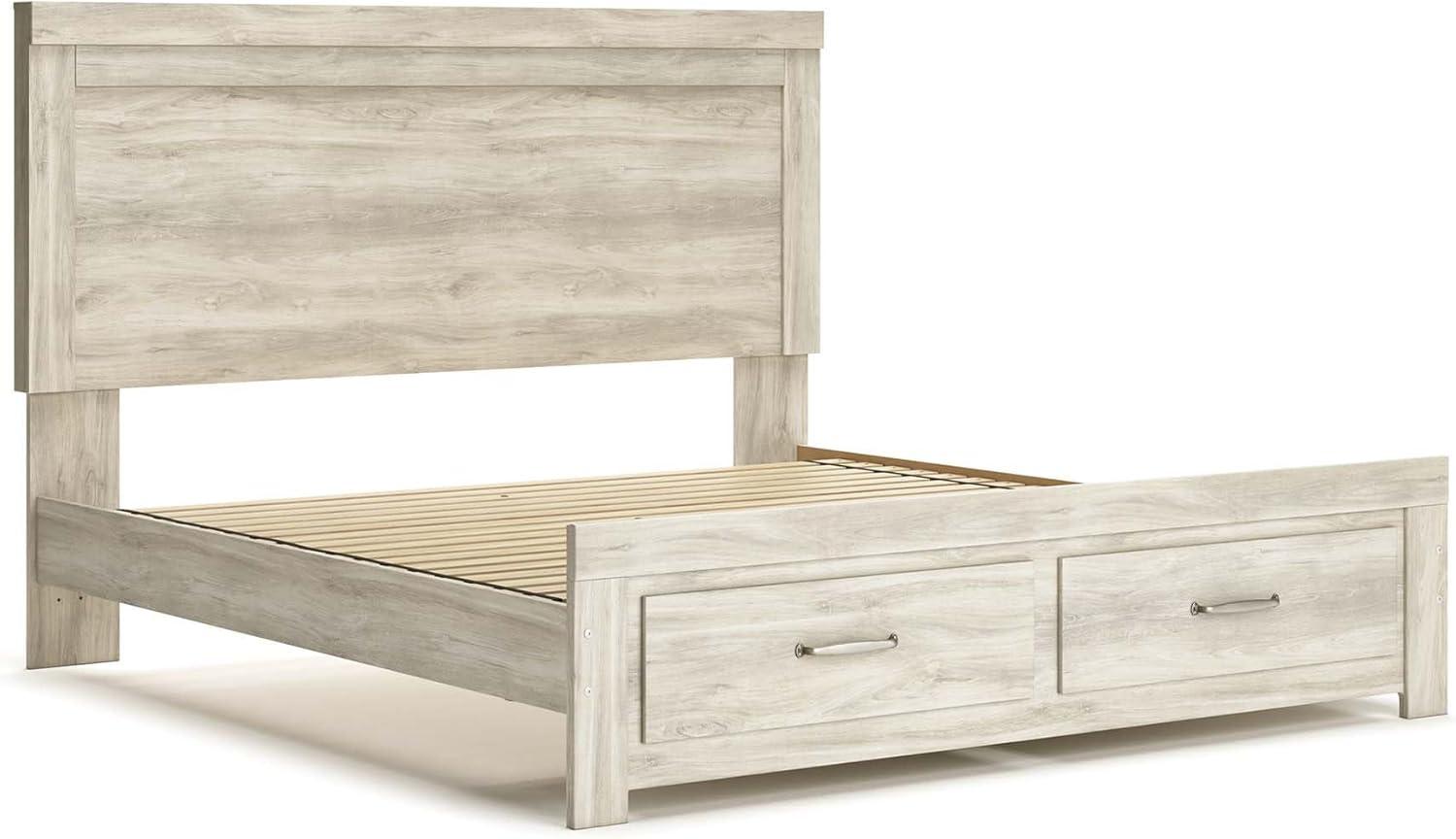 imageSignature Design by Ashley Bellaby Vintage SmoothGliding 7Drawer Dresser and Mirror with Safety Stop WhitewashWhitewash