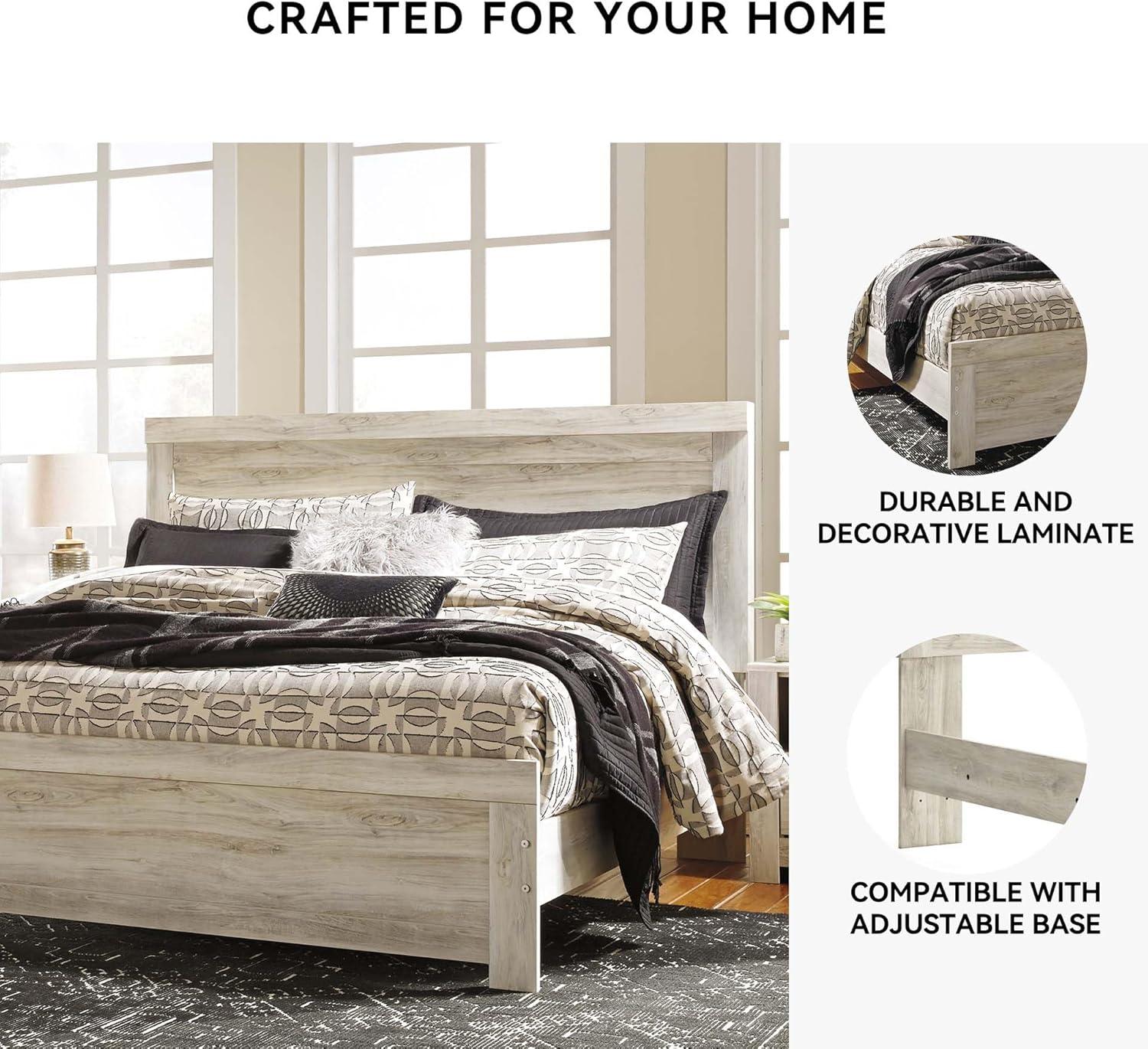 imageSignature Design by Ashley Bellaby Vintage SmoothGliding 7Drawer Dresser and Mirror with Safety Stop WhitewashWhitewash