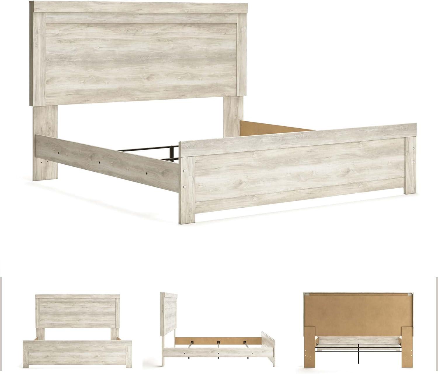 imageSignature Design by Ashley Bellaby Vintage SmoothGliding 7Drawer Dresser and Mirror with Safety Stop WhitewashWhitewash