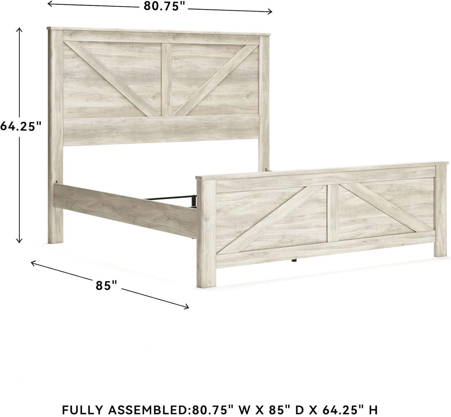 imageSignature Design by Ashley Bellaby Vintage SmoothGliding 7Drawer Dresser and Mirror with Safety Stop WhitewashWhitewash