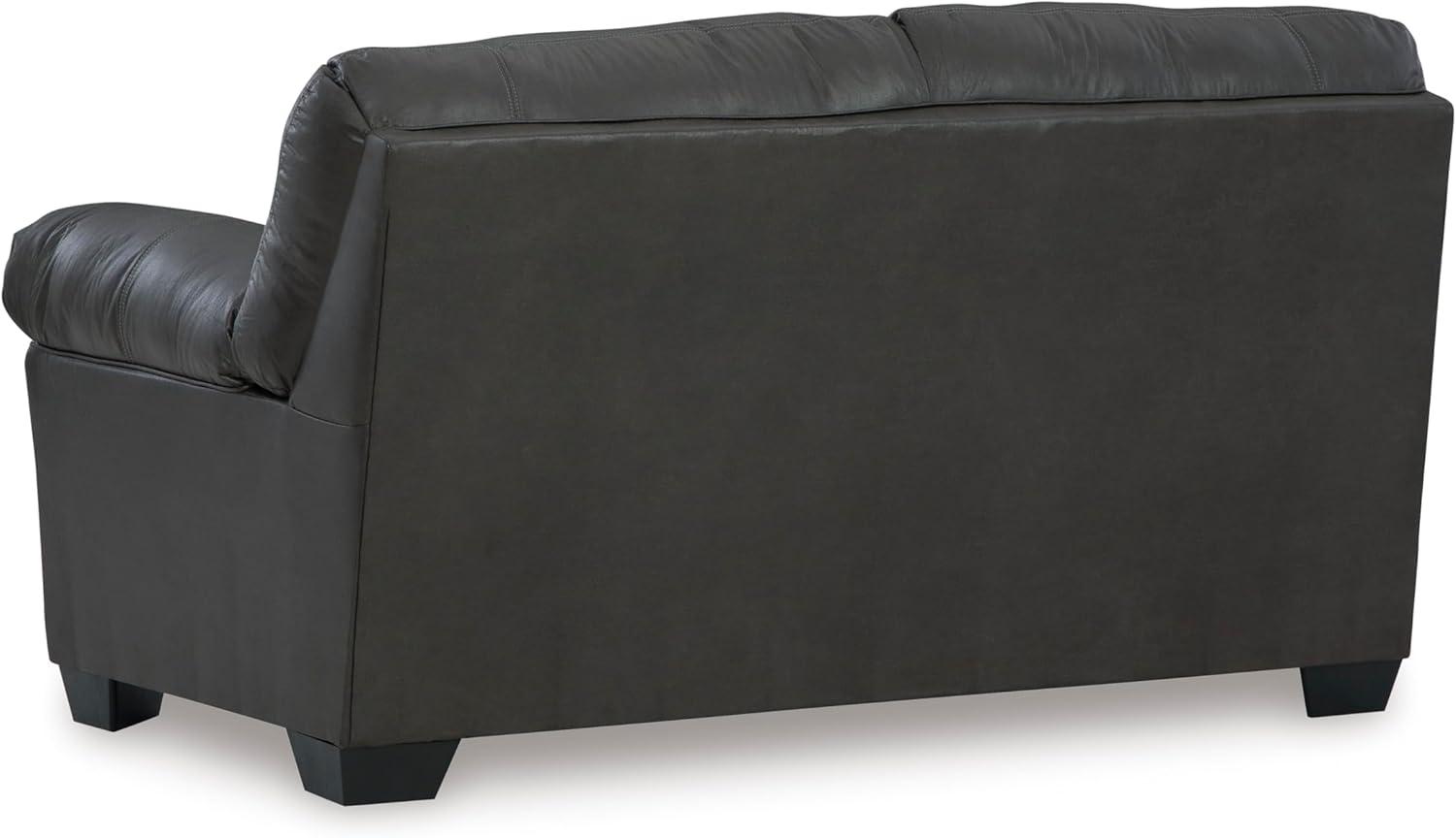 imageSignature Design by Ashley Bladen Faux Leather Loveseat Gray