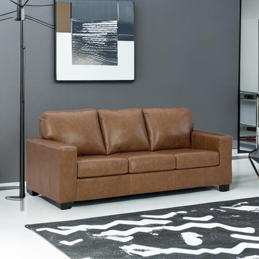 imageSignature Design by Ashley Bolsena Contemporary Leather Match Sofa Dark BrownDark Brown