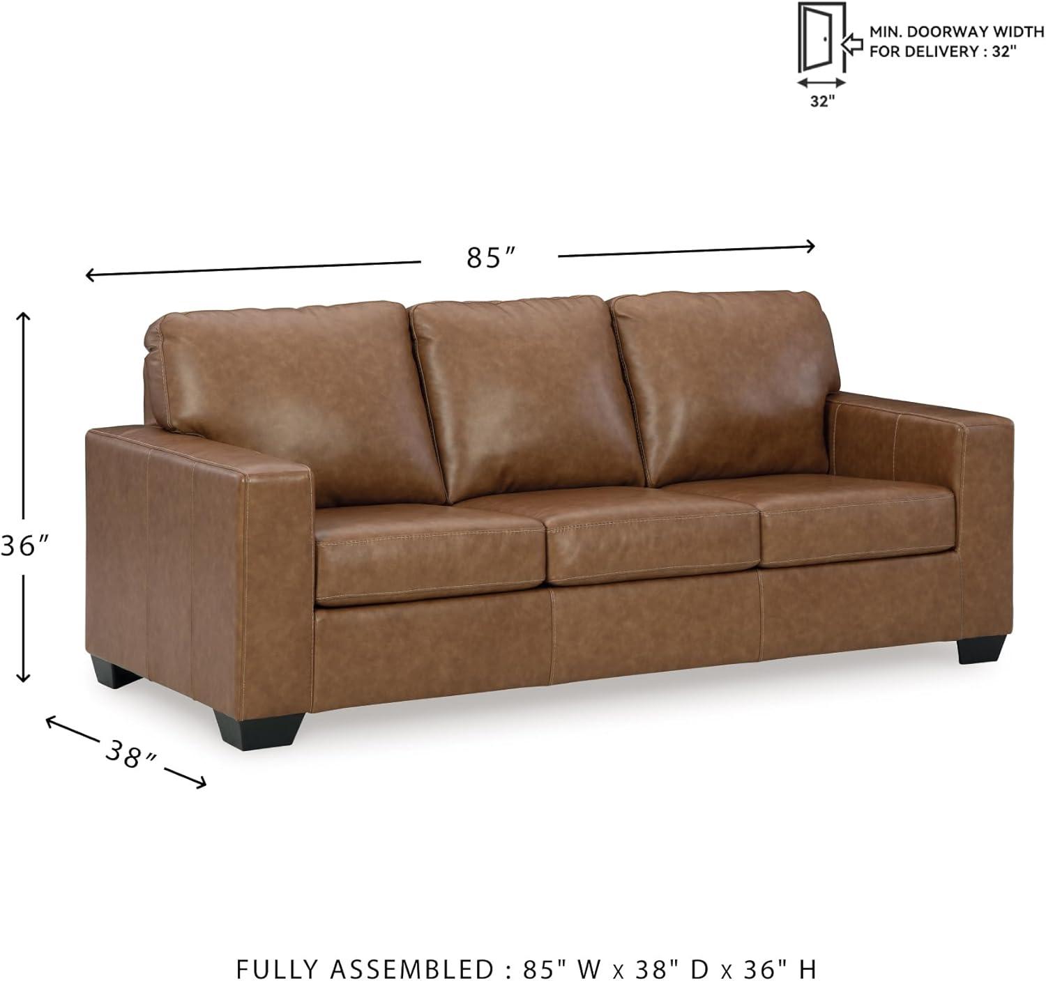 imageSignature Design by Ashley Bolsena Contemporary Leather Match Sofa Dark BrownDark Brown