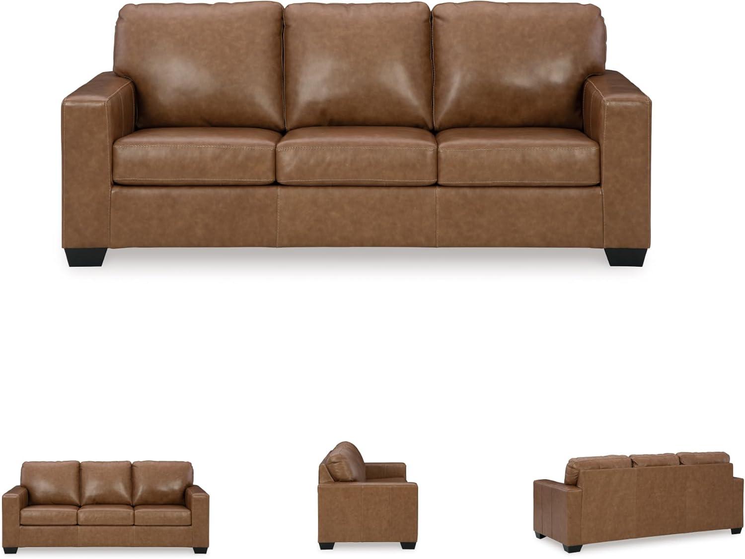 imageSignature Design by Ashley Bolsena Contemporary Leather Match Sofa Dark BrownDark Brown