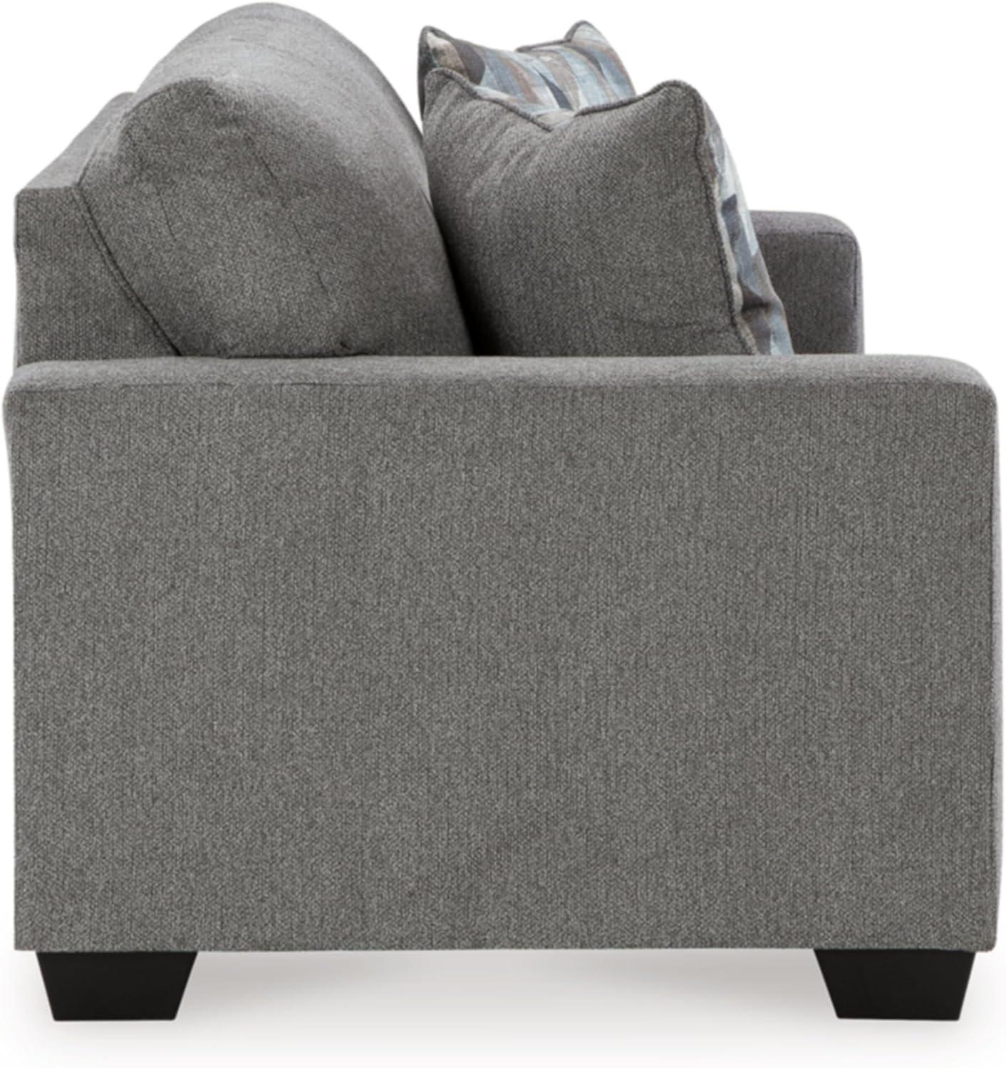 imageSignature Design by Ashley Bolsena Contemporary Leather Match Sofa Dark BrownDark Gray