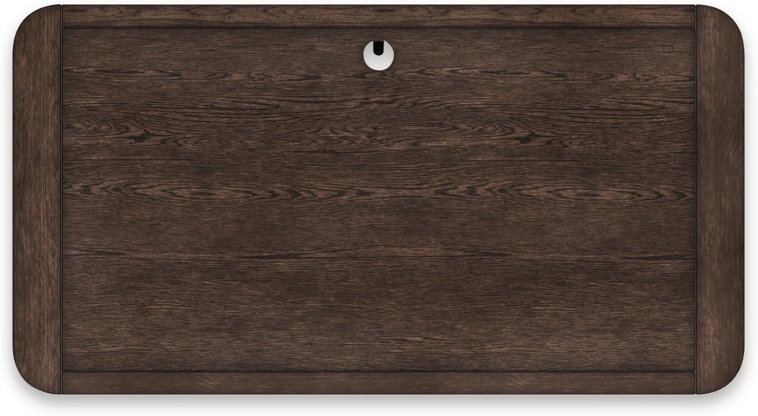 imageSignature Design by Ashley Breckington Contemporary 56quot Home Office Computer Desk with 2 Drawers and Wire Management Dark BrownBrown