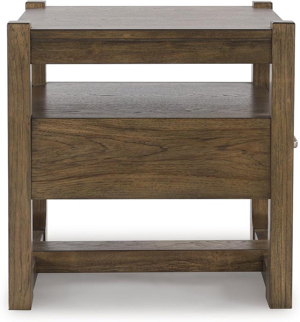 imageSignature Design by Ashley Cabalynn Casual End Table with 1 Drawer Light Brown