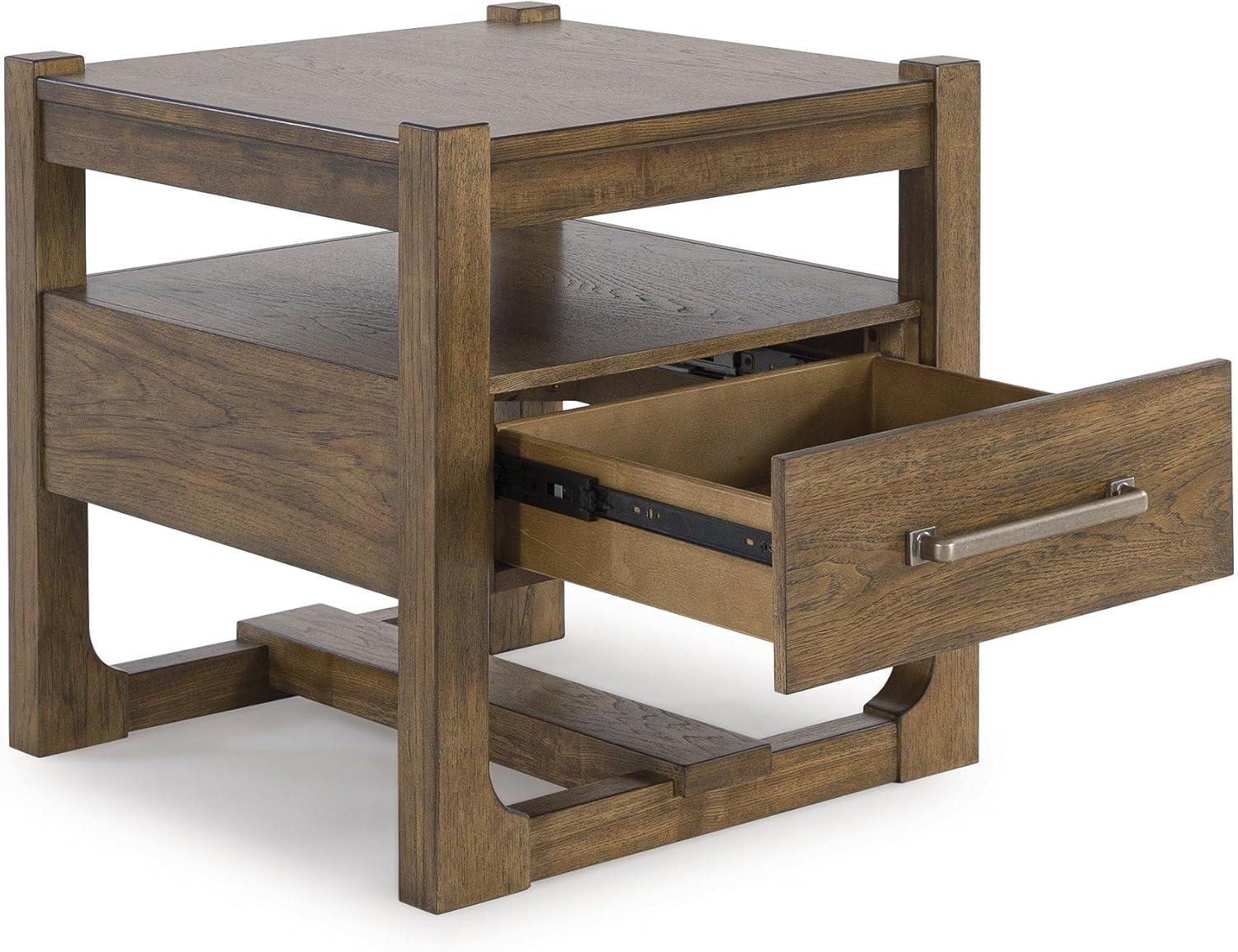 imageSignature Design by Ashley Cabalynn Casual End Table with 1 Drawer Light Brown