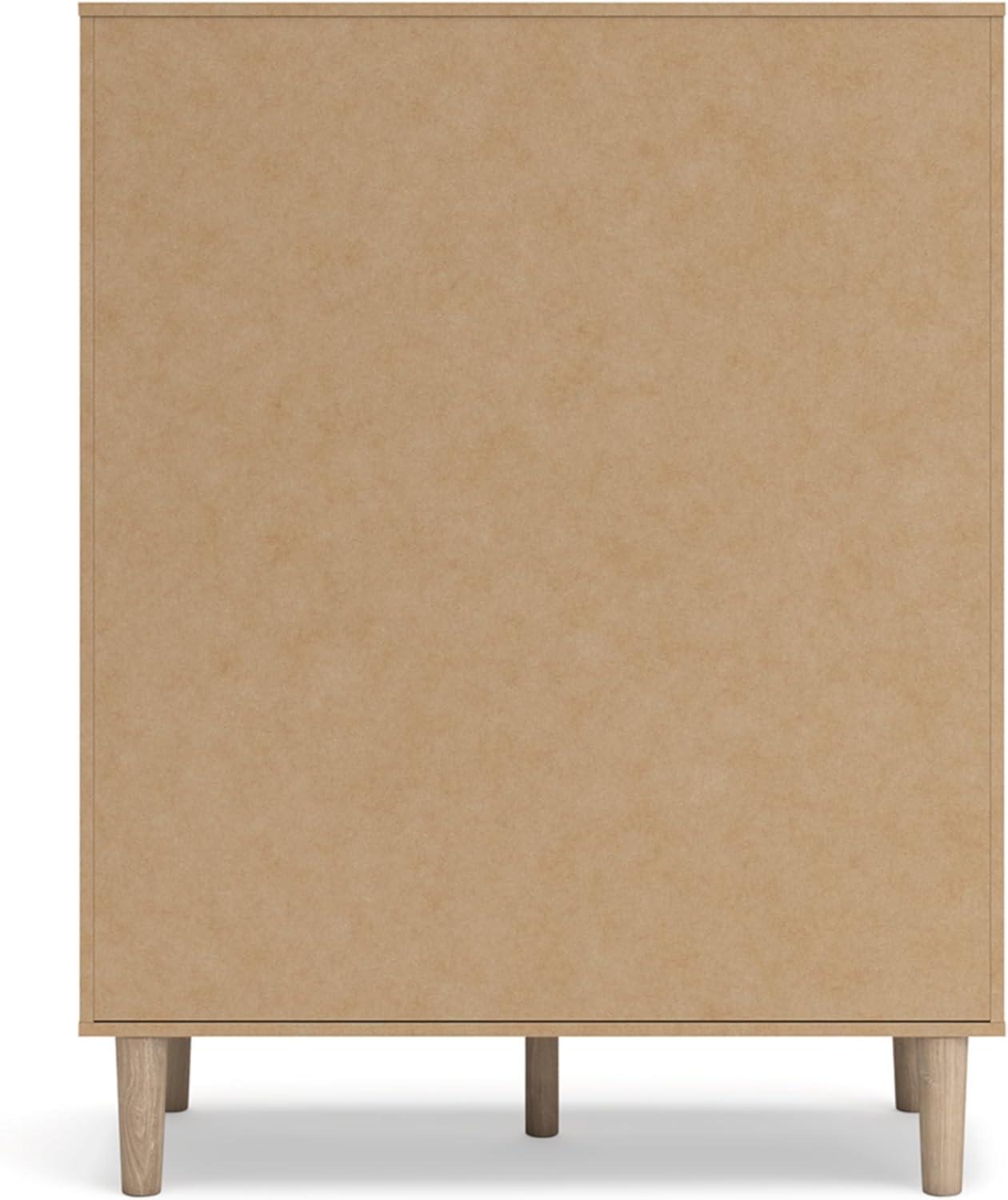 imageSignature Design by Ashley Cielden Coastal 6Drawer Dresser BronzeTone Knobs Safety Stop Textured Cane Details 6201quot W x 1965quot D x 3567quot H Light BrownLight Brown