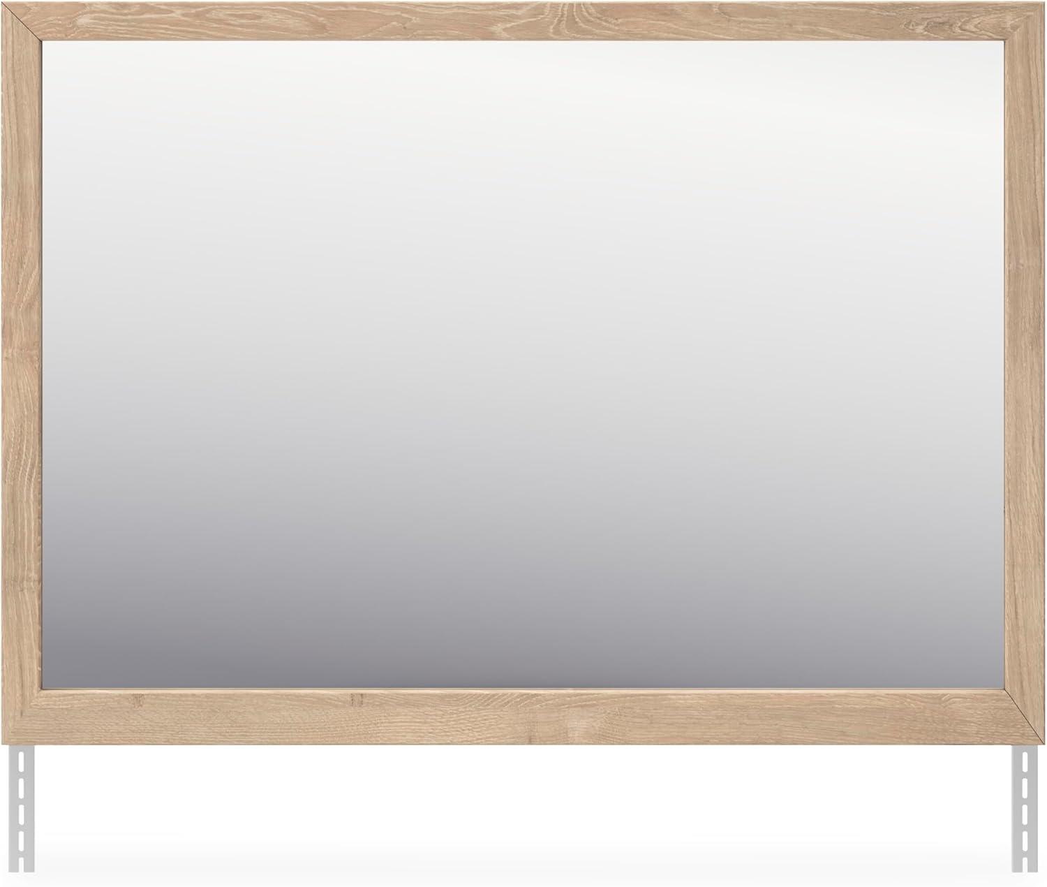 imageSignature Design by Ashley Cielden Coastal 6Drawer Dresser BronzeTone Knobs Safety Stop Textured Cane Details 6201quot W x 1965quot D x 3567quot H Light BrownLight Brown