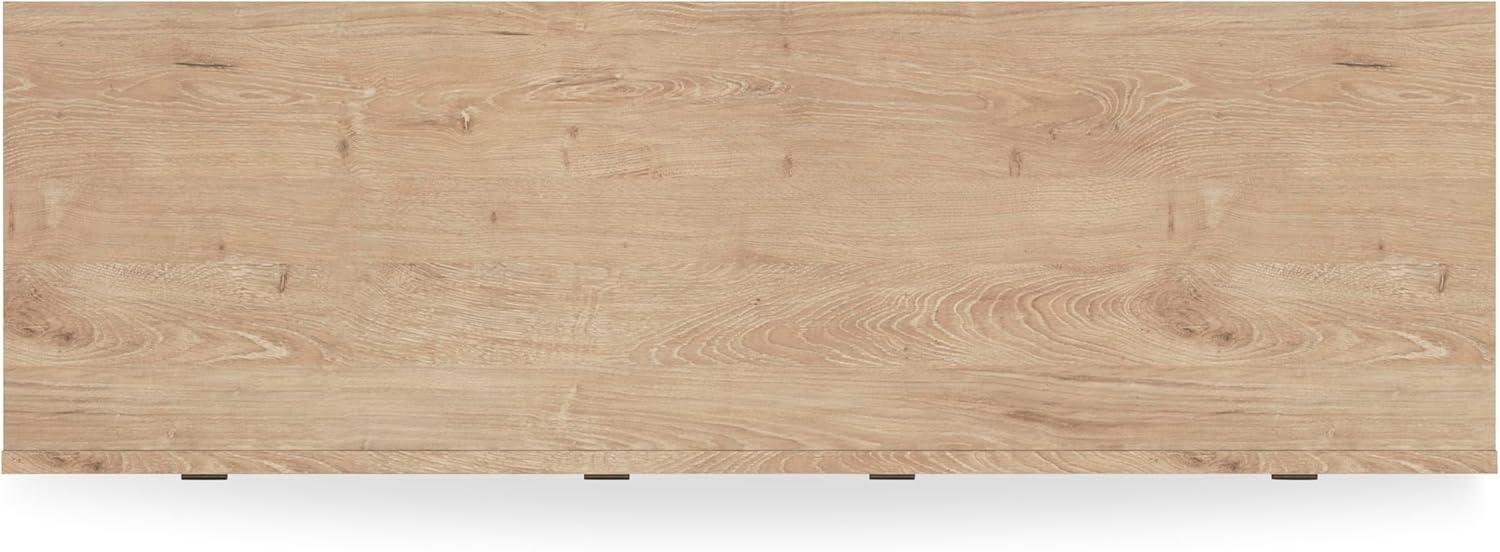 imageSignature Design by Ashley Cielden Coastal 6Drawer Dresser BronzeTone Knobs Safety Stop Textured Cane Details 6201quot W x 1965quot D x 3567quot H Light BrownLight Brown