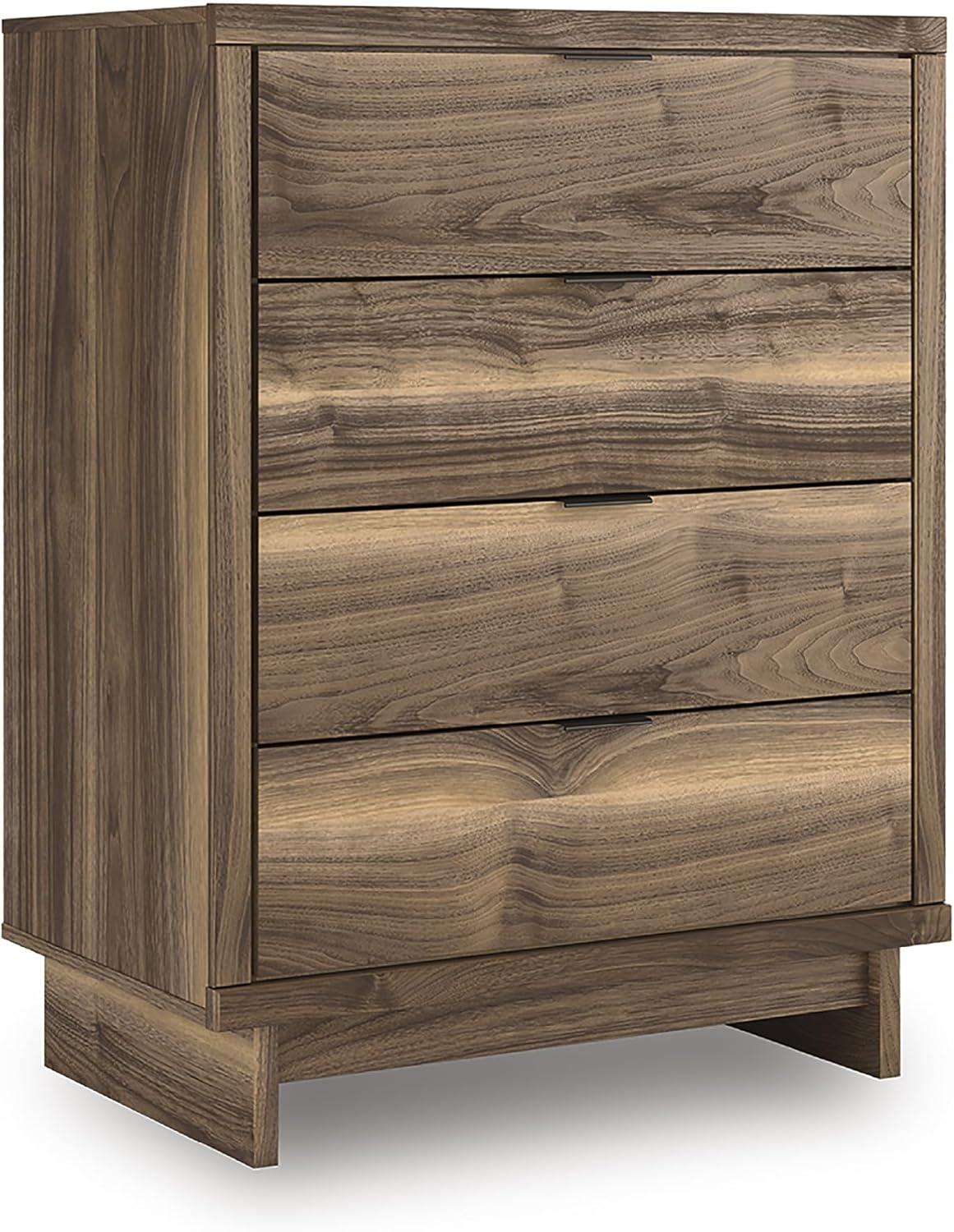 imageSignature Design by Ashley Cielden Coastal 6Drawer Dresser BronzeTone Knobs Safety Stop Textured Cane Details 6201quot W x 1965quot D x 3567quot H Light BrownRustic Brown