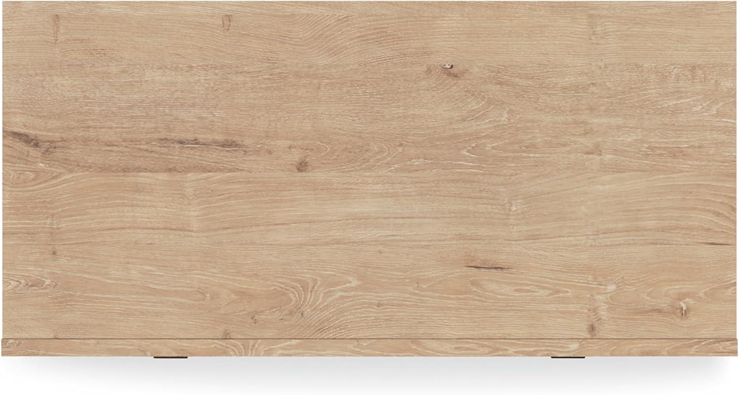 imageSignature Design by Ashley Cielden Coastal 6Drawer Dresser BronzeTone Knobs Safety Stop Textured Cane Details 6201quot W x 1965quot D x 3567quot H Light BrownLight Brown