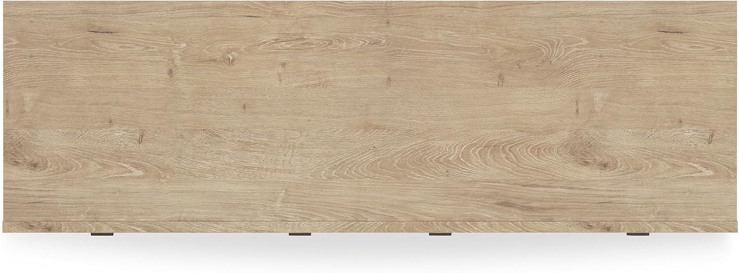 imageSignature Design by Ashley Cielden Coastal 6Drawer Dresser BronzeTone Knobs Safety Stop Textured Cane Details 6201quot W x 1965quot D x 3567quot H Light BrownLight Brown