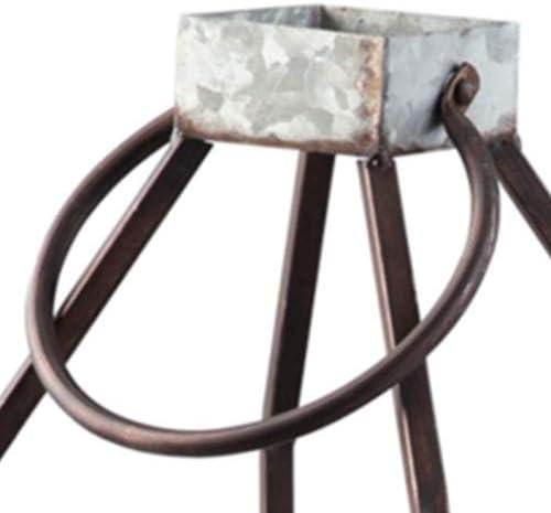 imageSignature Design by Ashley Diedrick Rustic Lantern Set of 2 IndoorOutdoor Galvanized Metal Antiqued Finish Glass Shade Holds 3 in Pillar Candles Not Included 19quot ampamp17quot Gray and BlackRustic