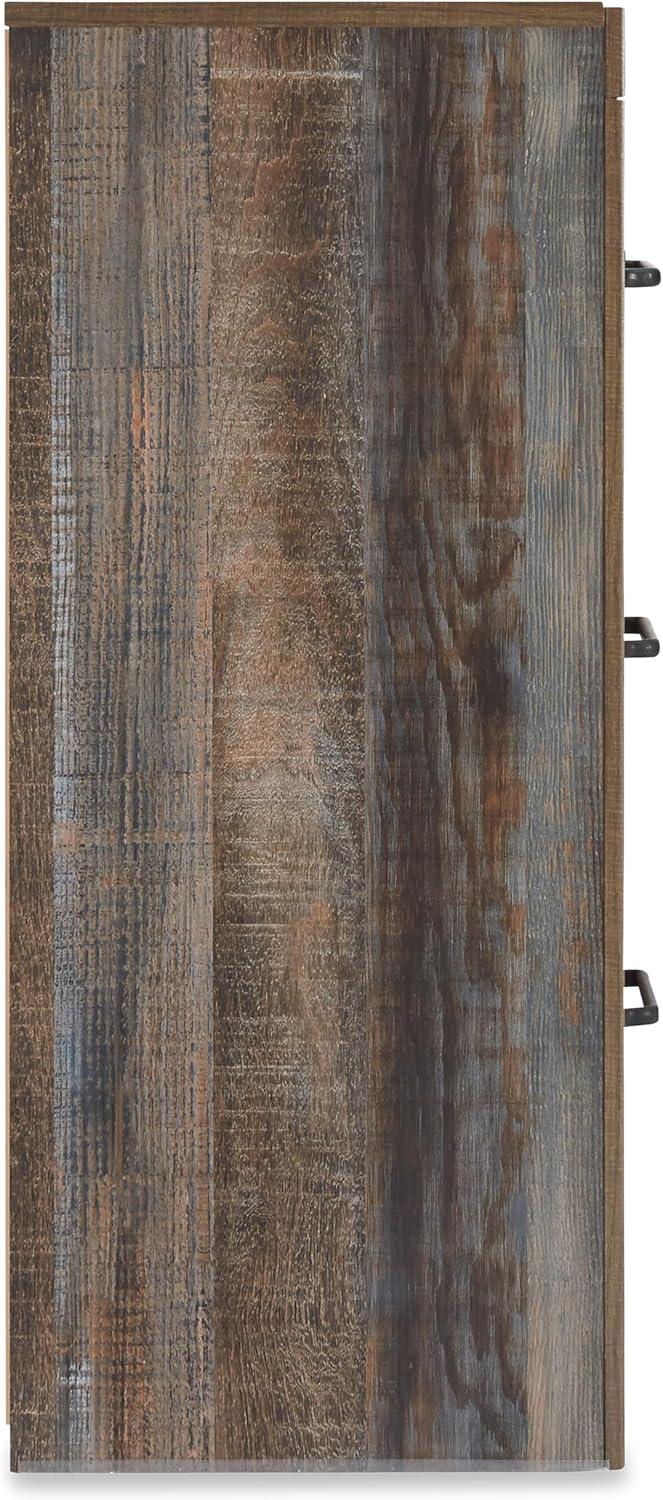 imageSignature Design by Ashley Drystan 6 Drawer Dresser Largescale Hardware Smoothgliding Drawers Wood 587quot W x 1531quot D x 3646quot H Weatherworn BrownPlanked Brown