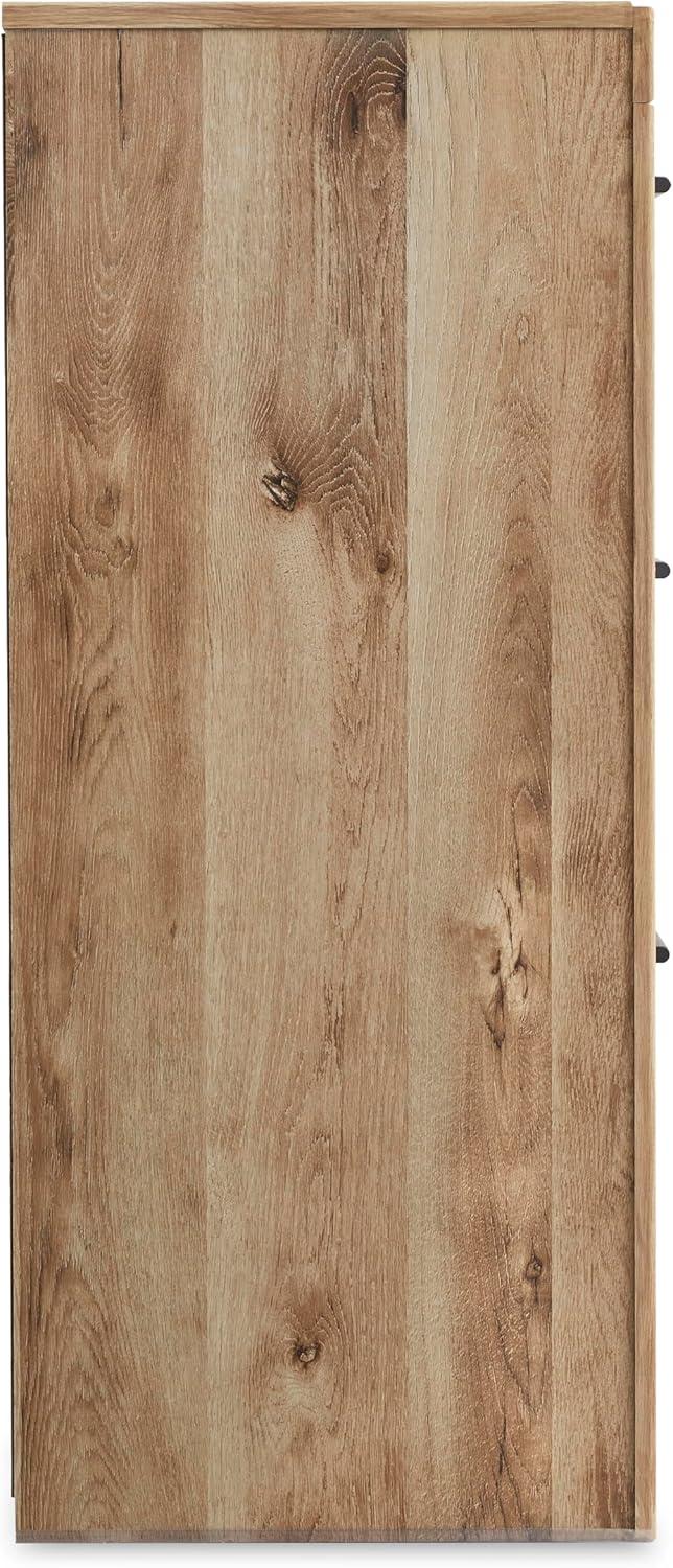 imageSignature Design by Ashley Drystan 6 Drawer Dresser Largescale Hardware Smoothgliding Drawers Wood 587quot W x 1531quot D x 3646quot H Weatherworn BrownLight Brown