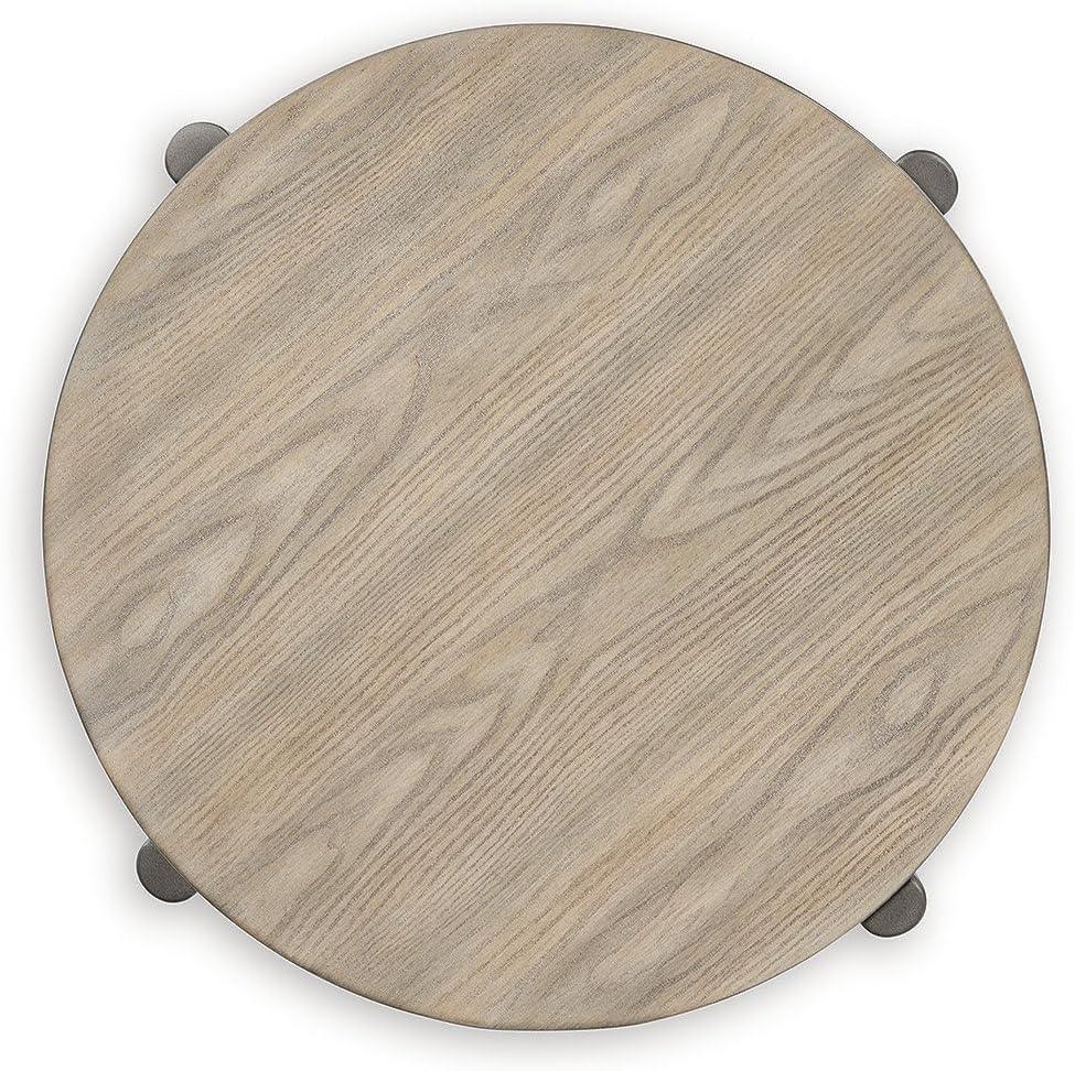 imageSignature Design by Ashley Dyonton Industrial End Table with Lower Shelf Light Brown ampamp Gray