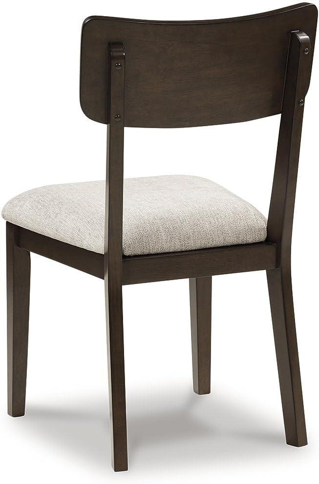 imageSignature Design by Ashley Favelon Casual Upholstered Dining Chair Set of 2 Beige ampamp Dark Brown