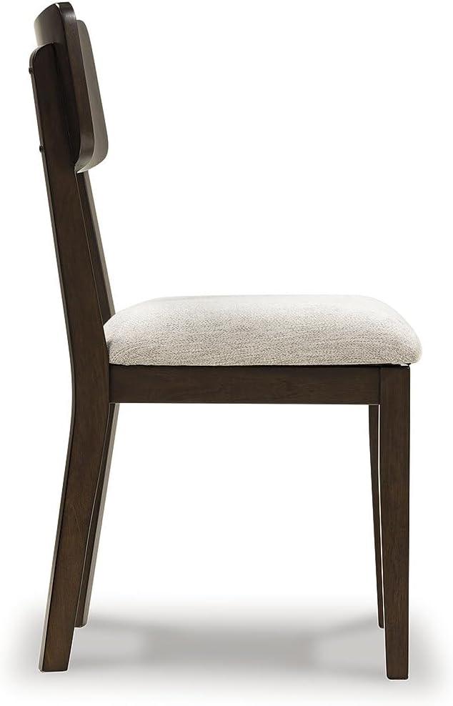 imageSignature Design by Ashley Favelon Casual Upholstered Dining Chair Set of 2 Beige ampamp Dark Brown