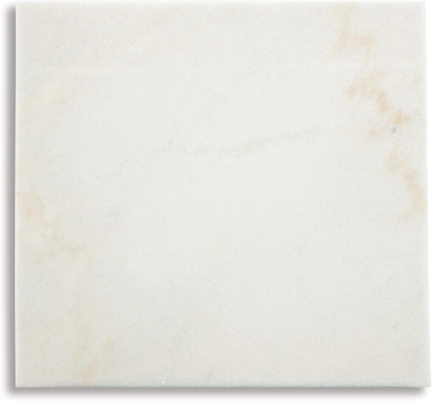 imageSignature Design by Ashley Fostead Contemporary Square 24quot End Table with Marble Top White Marble ampamp Dark Brown