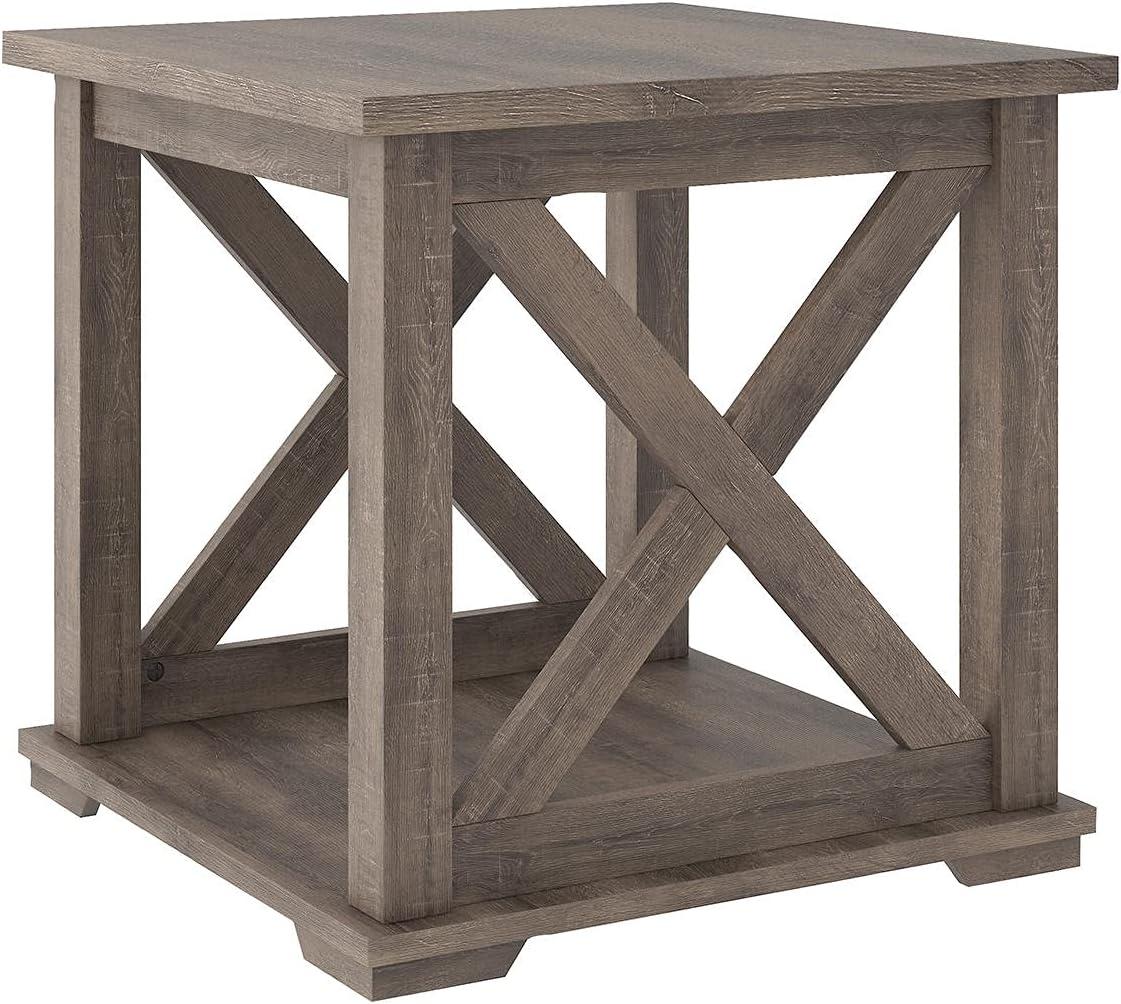 imageSignature Design by Ashley Freedan Rustic Farmhouse End Table GrayGrey