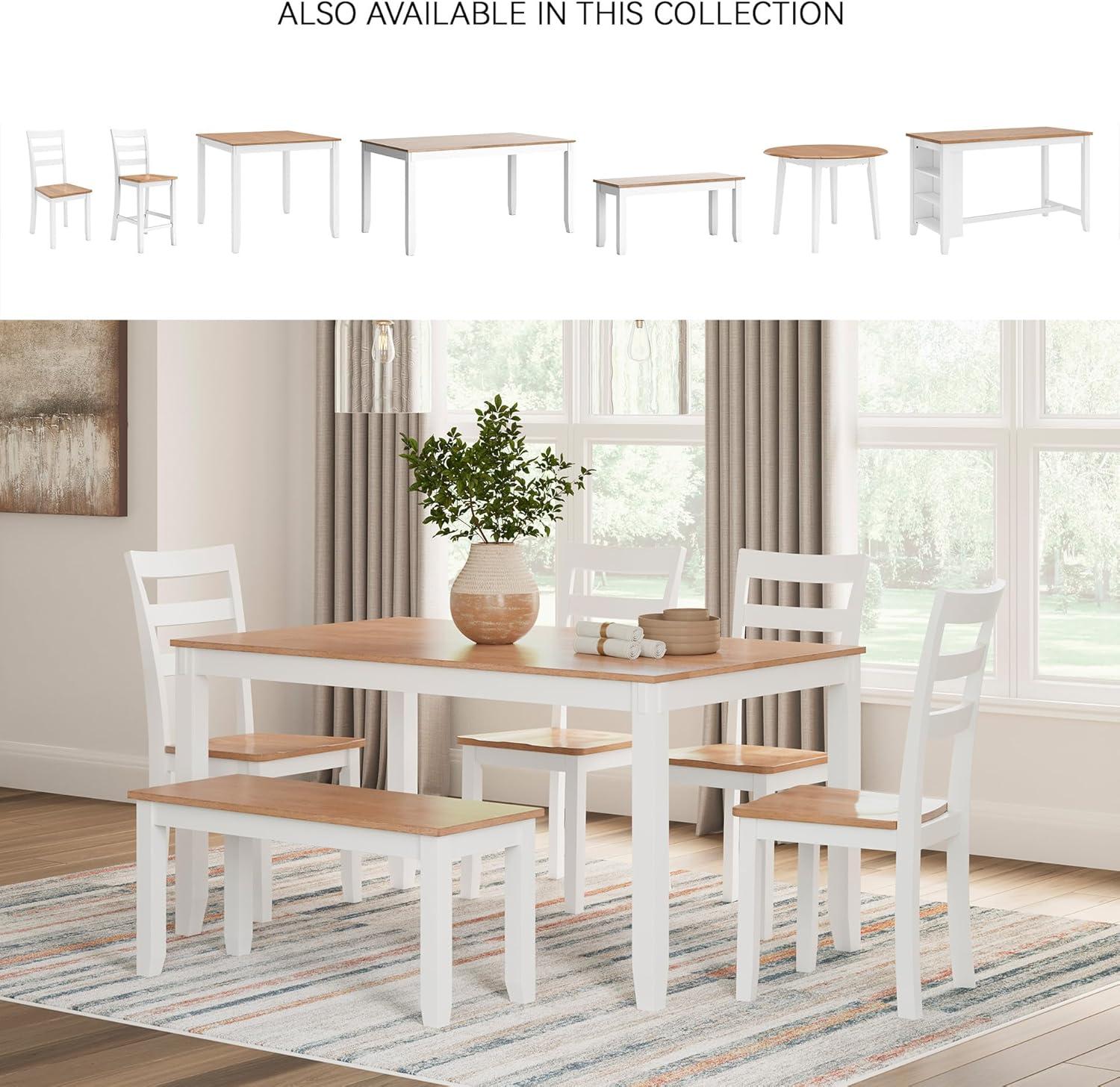 imageSignature Design by Ashley Gesthaven Modern Indoor Armless Dining Chair Set of 2 Solid Wood Frame Contoured Mango Wood Veneer Seat Adjustable Levelers Green ampamp Light BrownLight Brown White