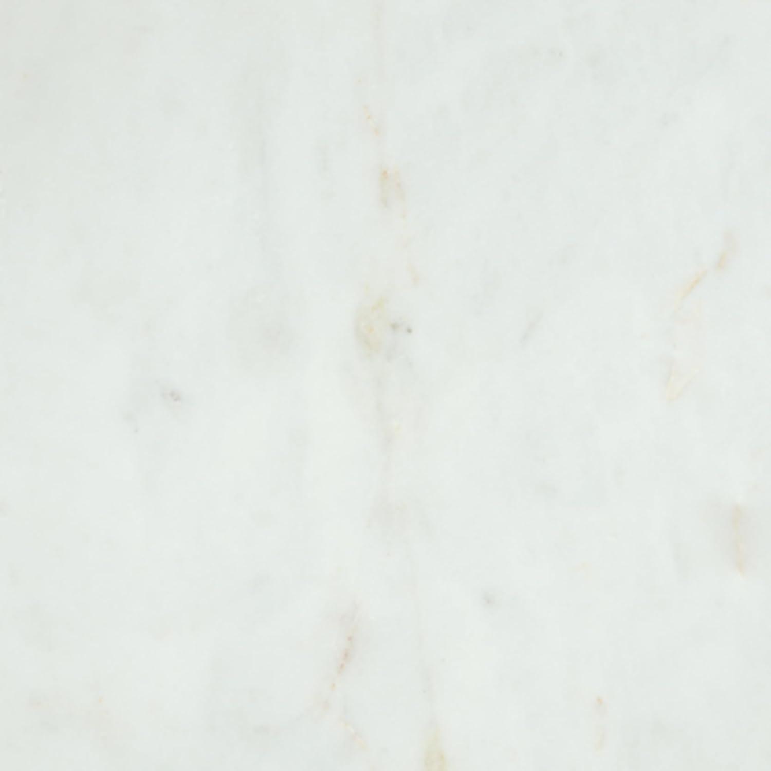 imageSignature Design by Ashley Isanti Modern End Table with Marble Top White ampamp Light Brown