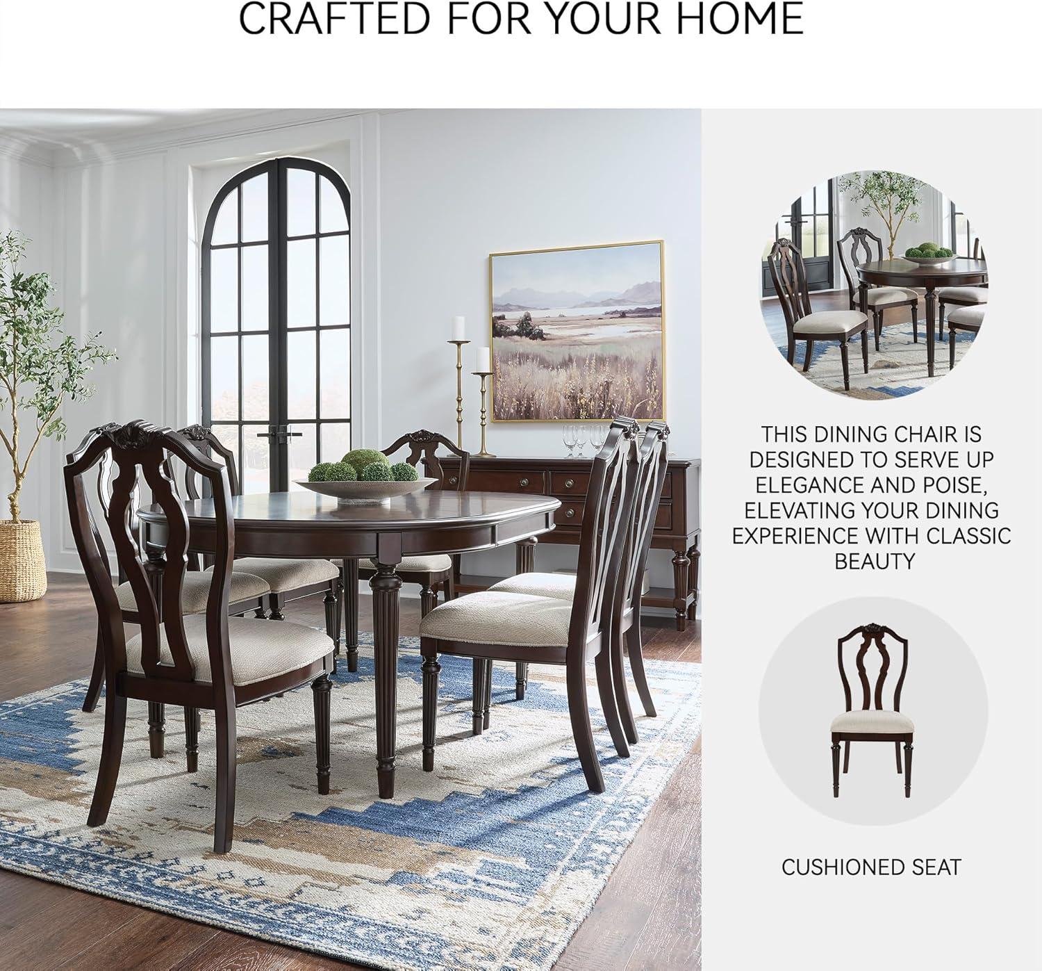 imageSignature Design by Ashley Lavinton Traditional Upholstered Dining Chairs Tan Set of 2