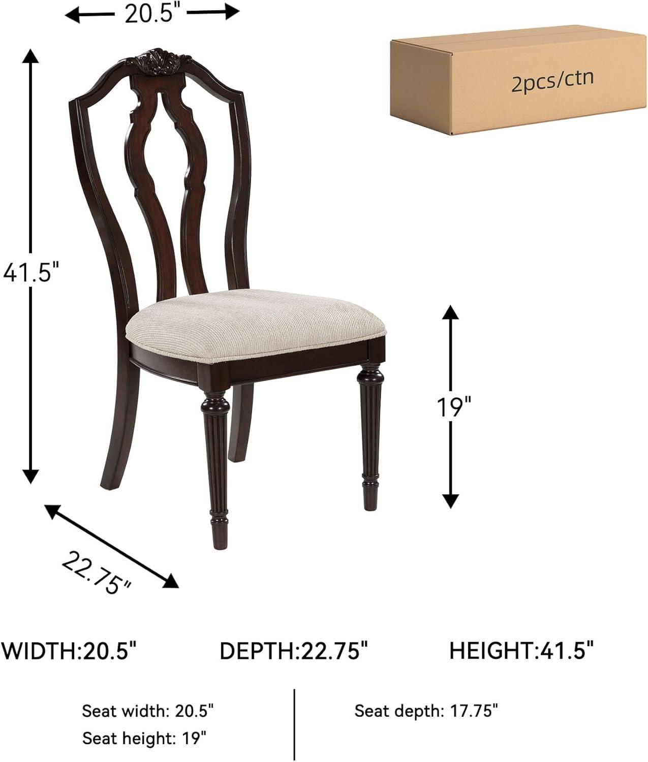 imageSignature Design by Ashley Lavinton Traditional Upholstered Dining Chairs Tan Set of 2