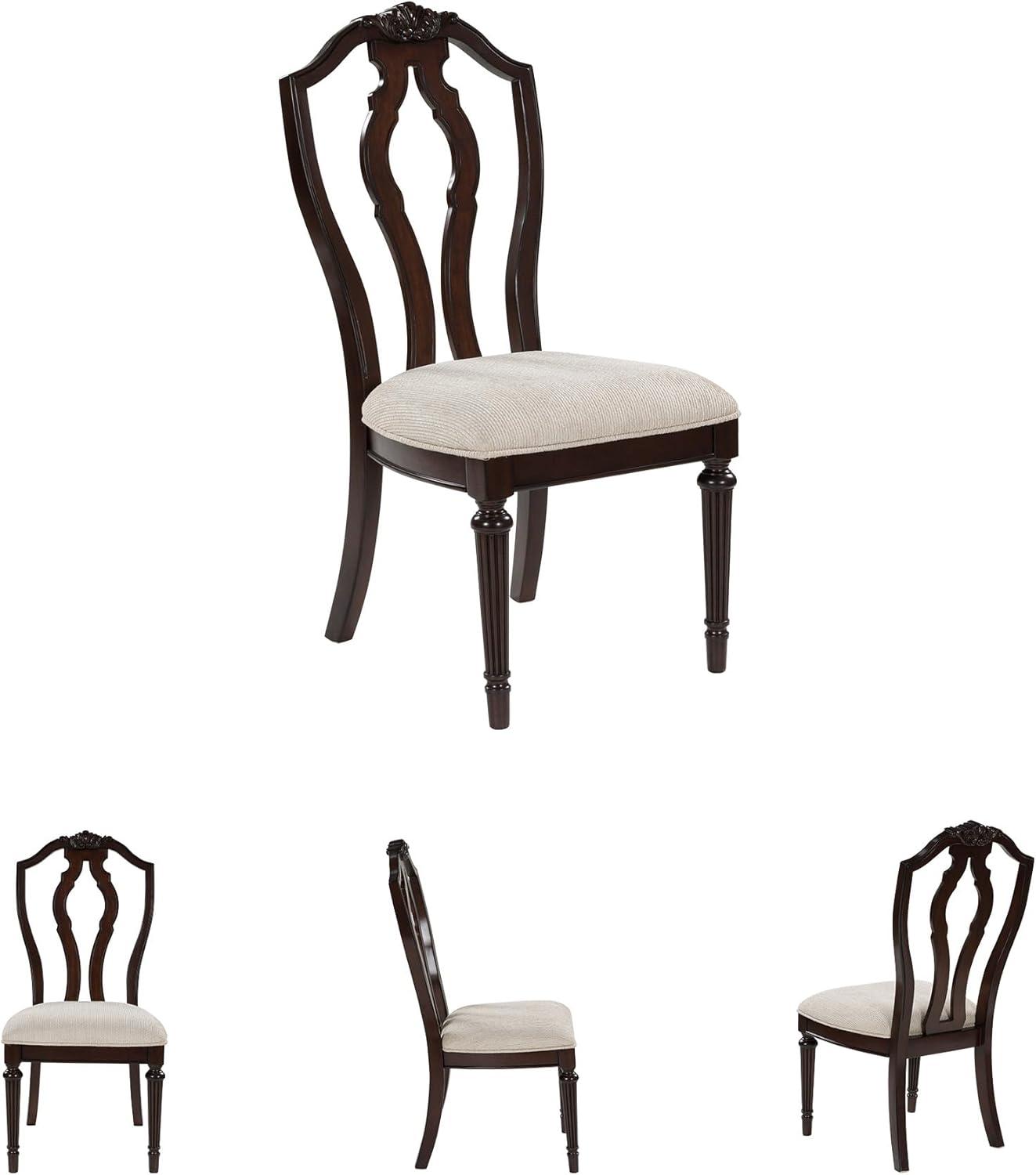 imageSignature Design by Ashley Lavinton Traditional Upholstered Dining Chairs Tan Set of 2