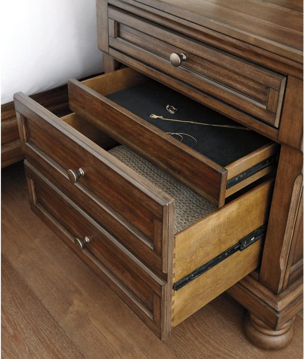 imageSignature Design by Ashley Lettner Modern Traditional 2 Drawer Nightstand 3013quot Tall Light GrayBrown