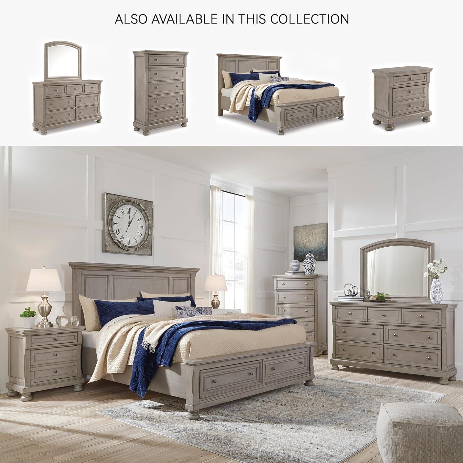 imageSignature Design by Ashley Lettner Modern Traditional 2 Drawer Nightstand 3013quot Tall Light GrayGraywash