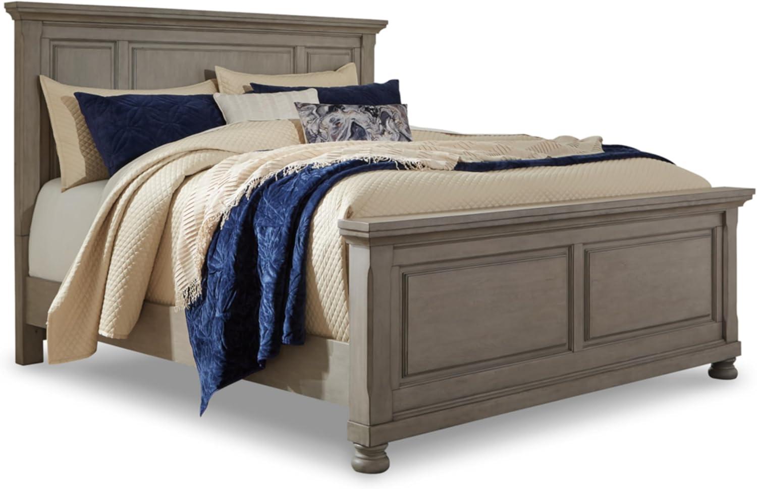 imageSignature Design by Ashley Lettner Traditional SmoothGliding 7Drawer Dresser and Mirror with Safety Stop FeltLined Top Drawers and PullOut Tray Light GrayLight Gray