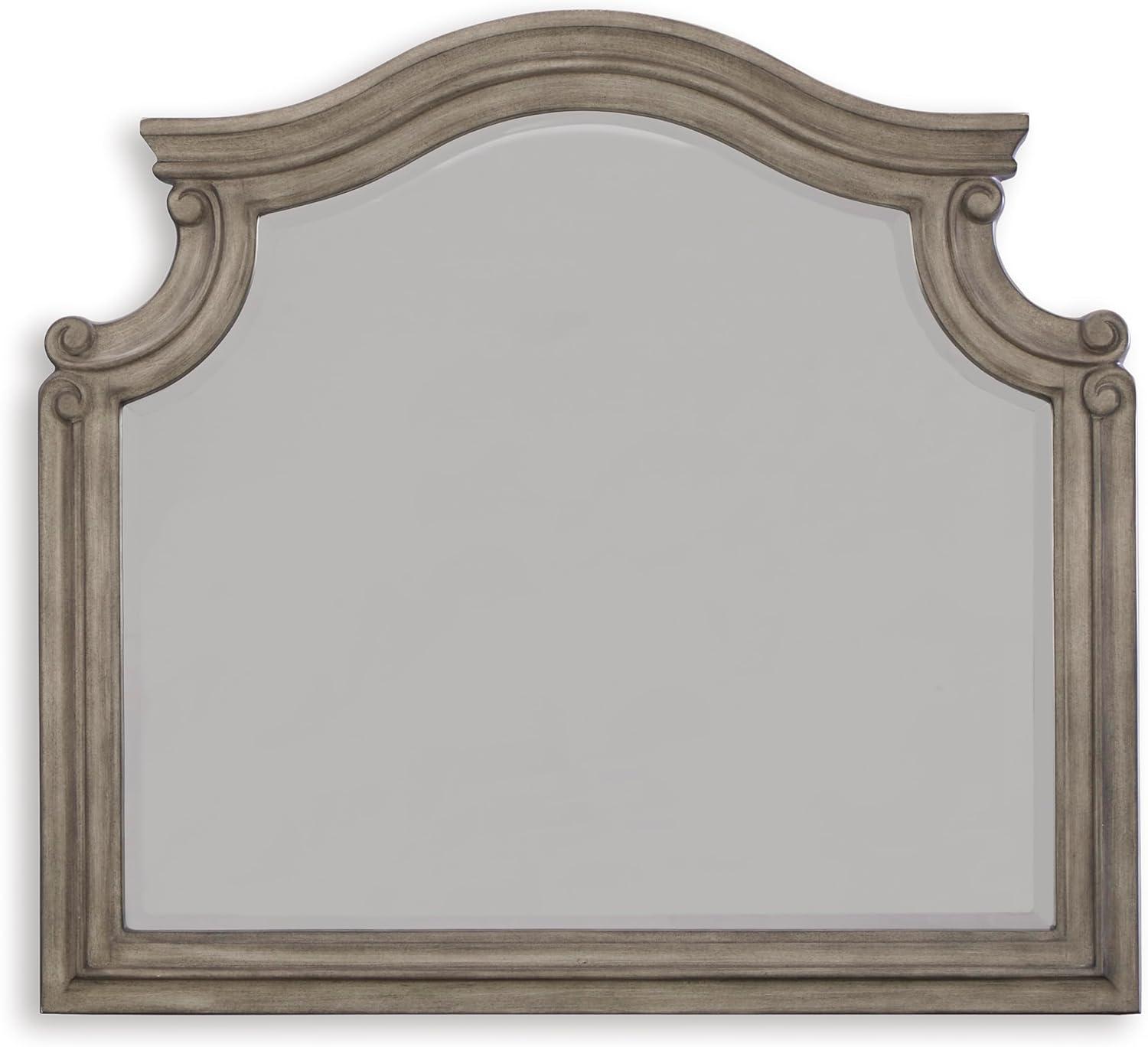 imageSignature Design by Ashley Lodenbay Casual SmoothGliding 7Drawer Dresser and Mirror with Safety Stop Light Gray ampamp Dark BrownAntique Gray