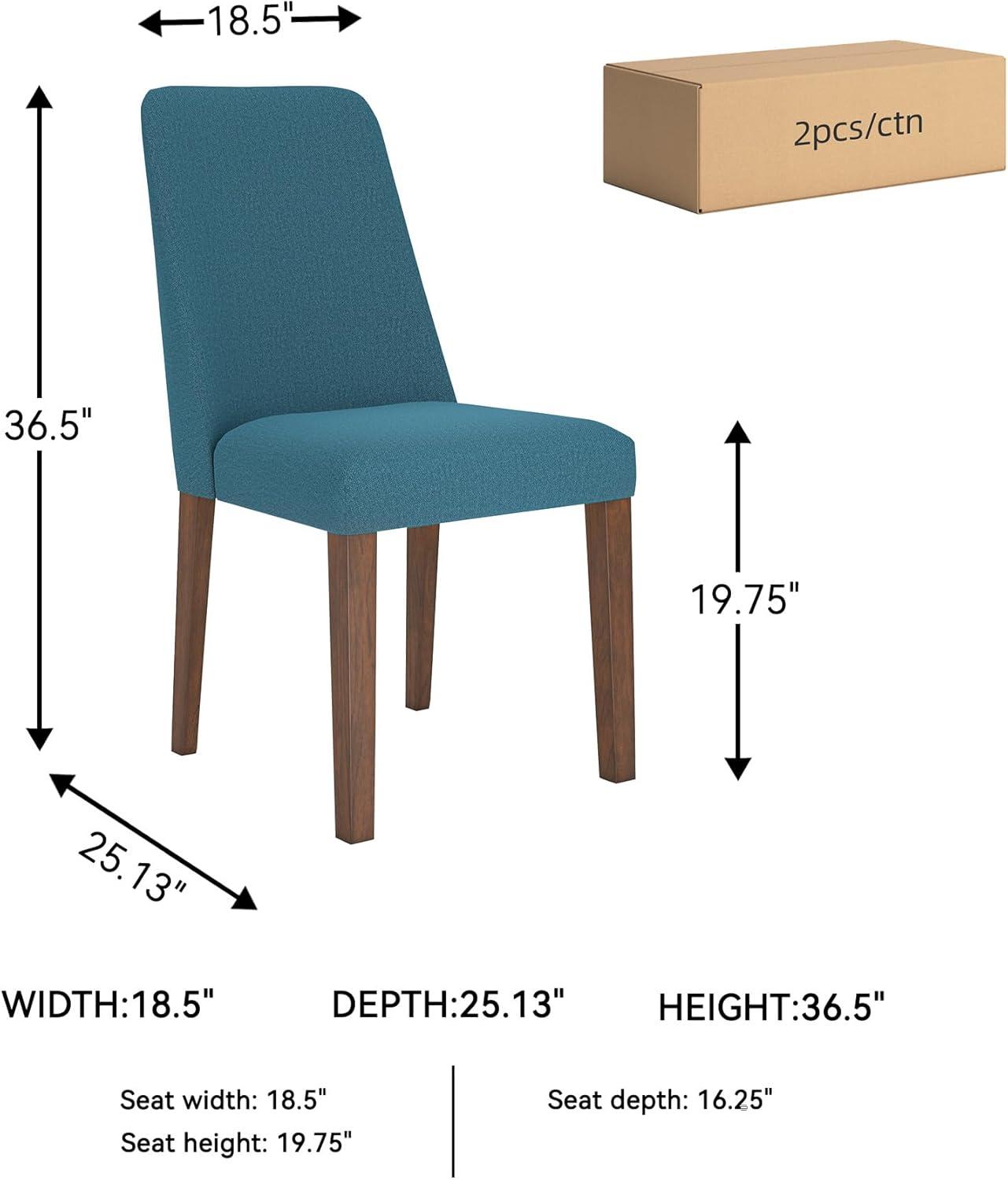imageSignature Design by Ashley Lyncott Contemporary Dining Room Upholstered Side Chair with Foam Cushion Set of 2 Cream ampamp BrownBlue Brown