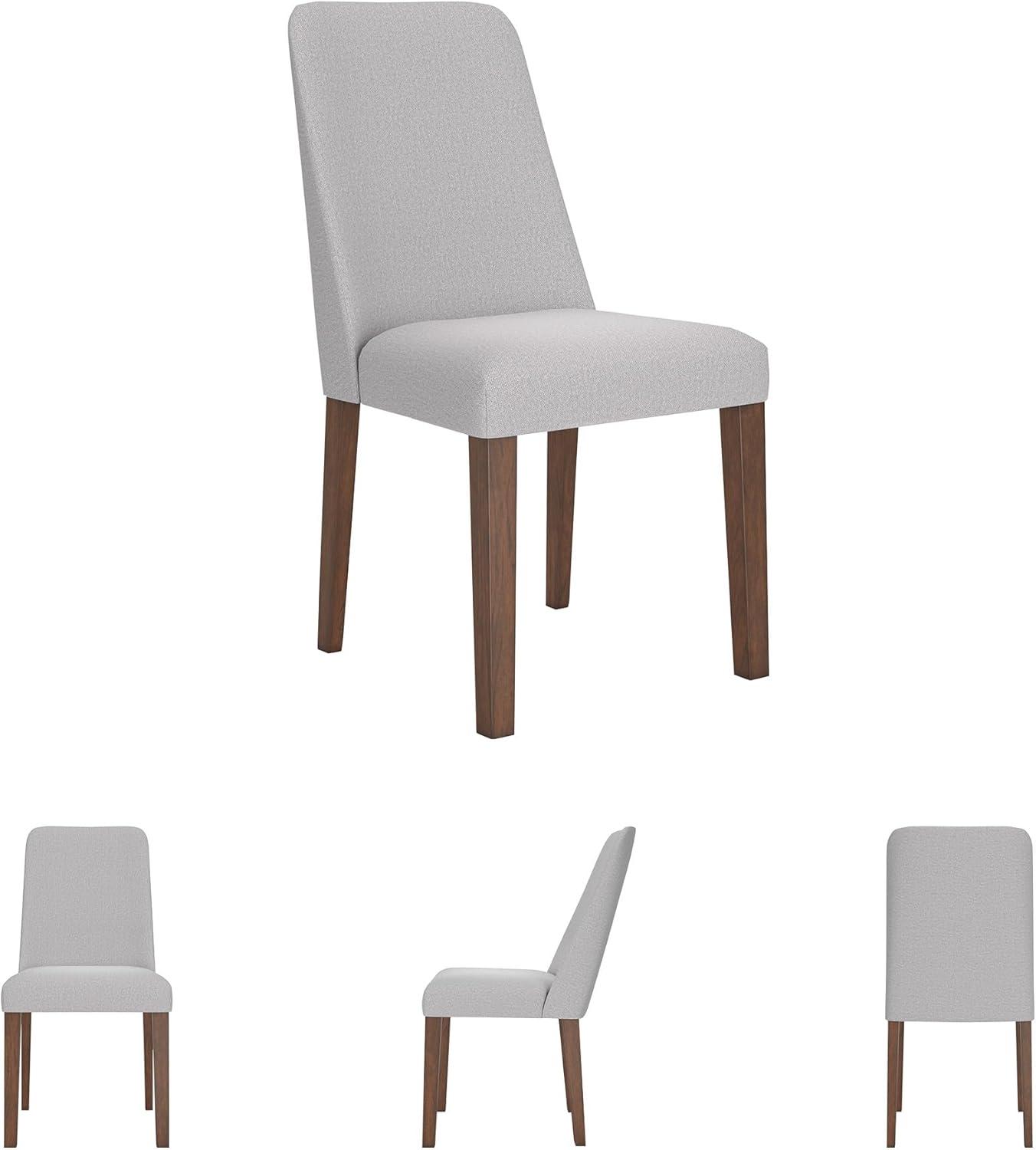 imageSignature Design by Ashley Lyncott Contemporary Dining Room Upholstered Side Chair with Foam Cushion Set of 2 Cream ampamp BrownCream Brown
