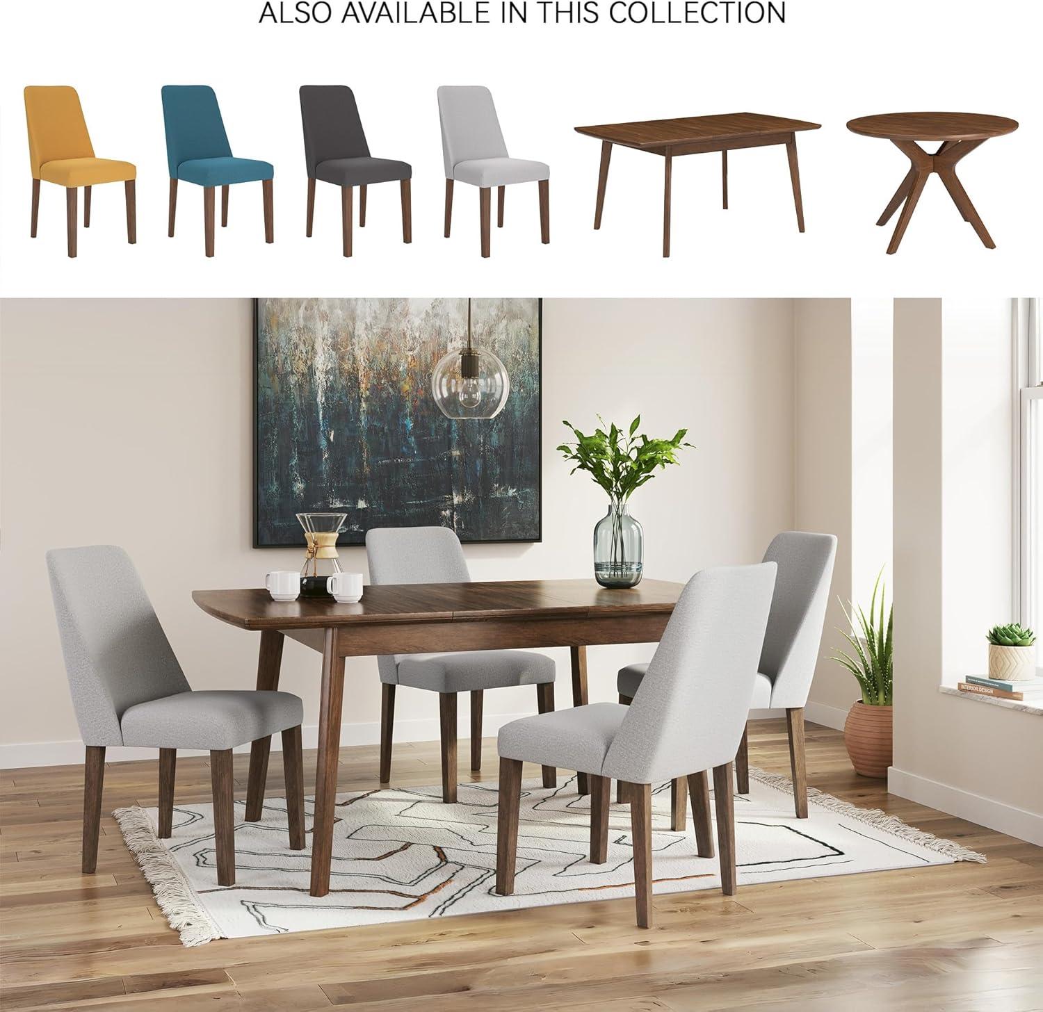 imageSignature Design by Ashley Lyncott Contemporary Dining Room Upholstered Side Chair with Foam Cushion Set of 2 Cream ampamp BrownCream Brown