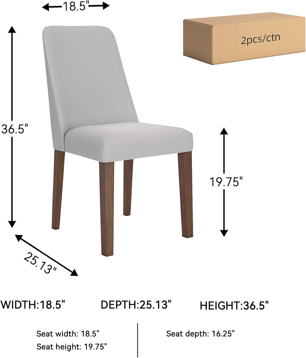imageSignature Design by Ashley Lyncott Contemporary Dining Room Upholstered Side Chair with Foam Cushion Set of 2 Cream ampamp BrownCream Brown