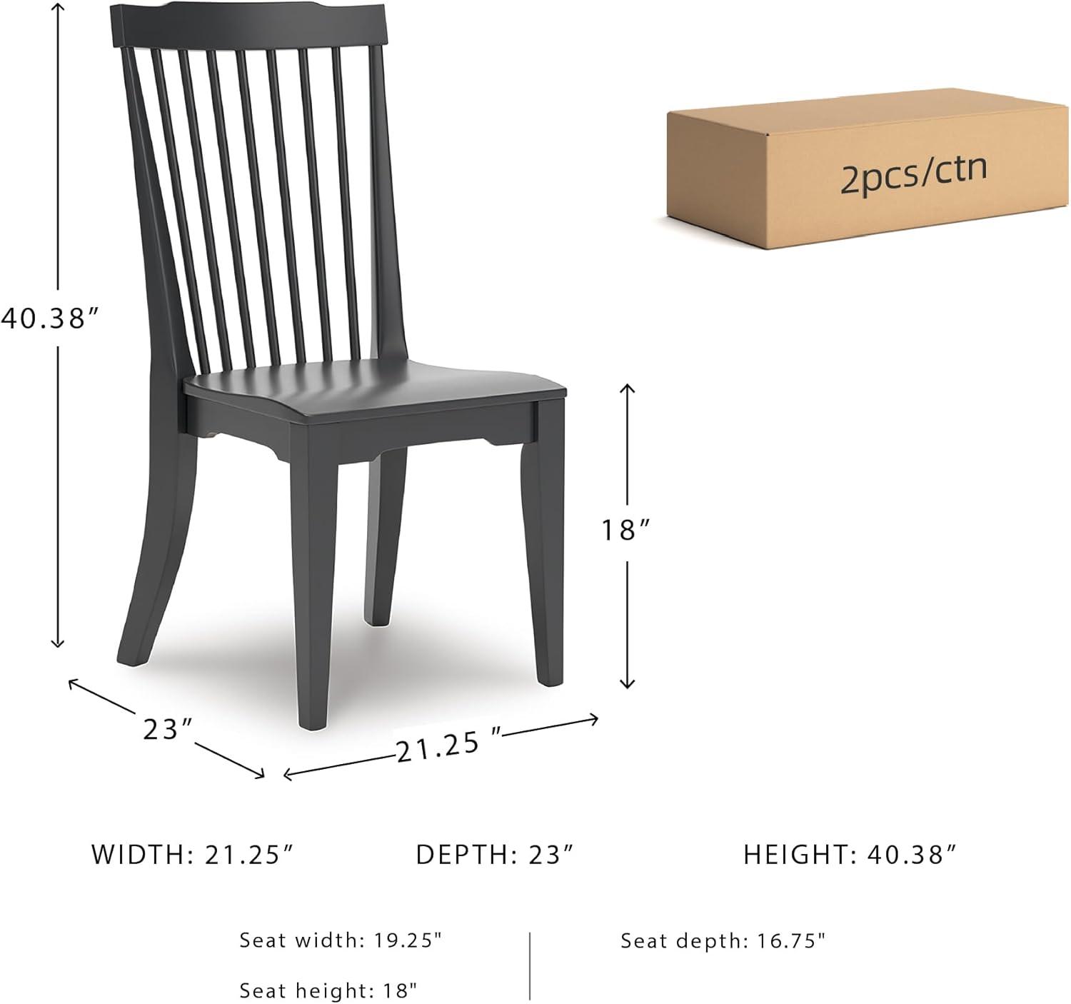 imageSignature Design by Ashley Mendinfort Dining Room Side Chair Set of 2 Black