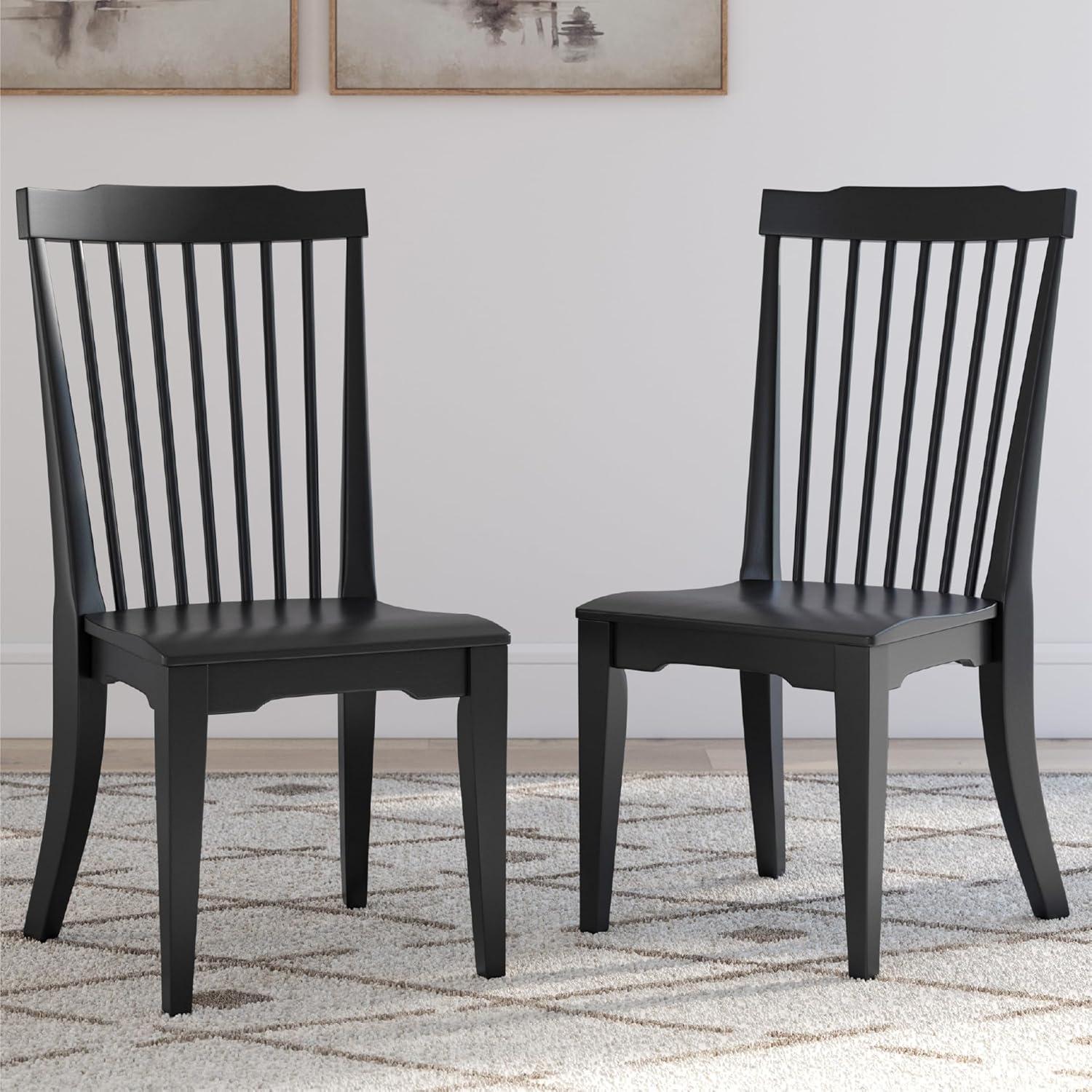 imageSignature Design by Ashley Mendinfort Dining Room Side Chair Set of 2 Black