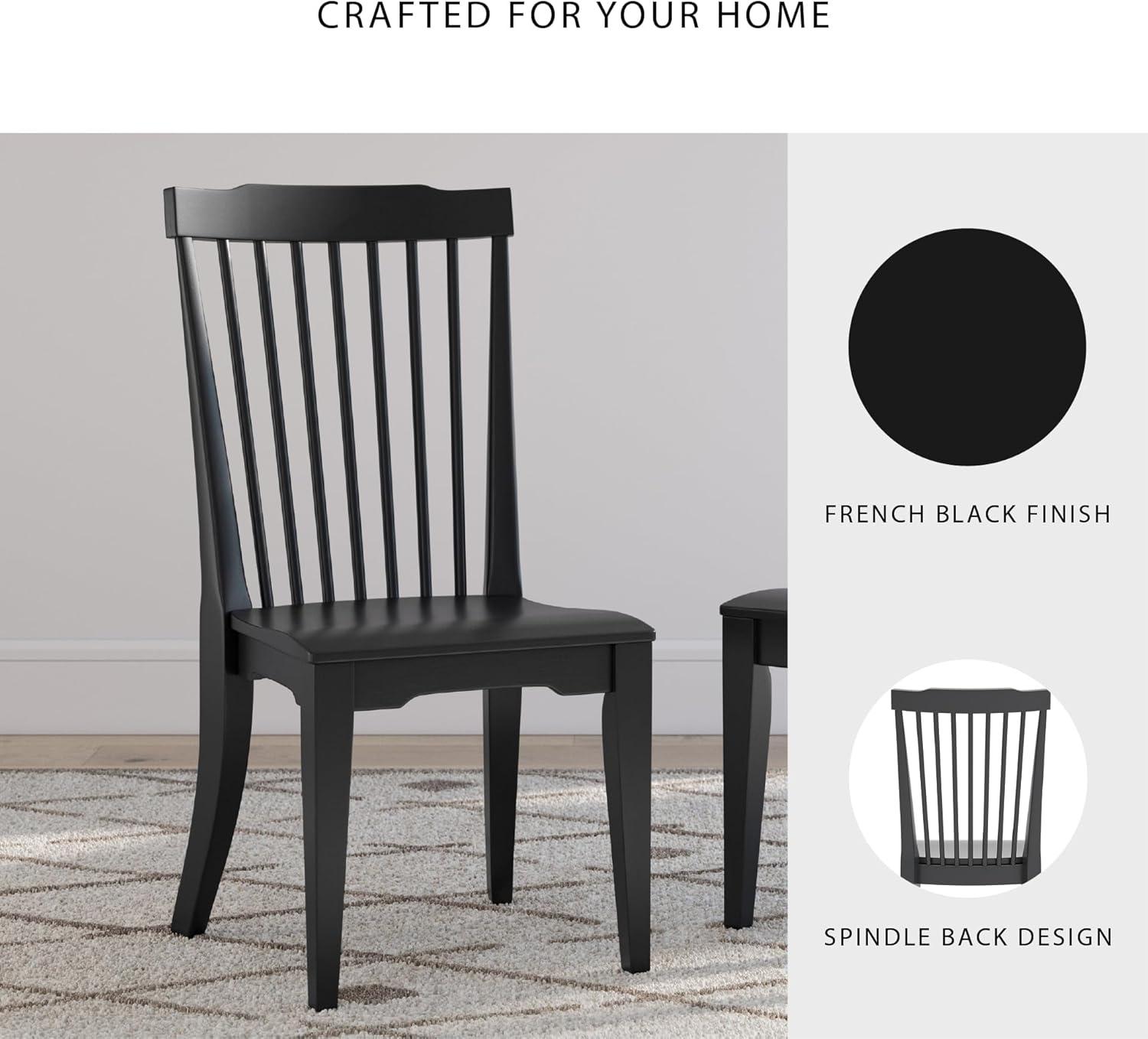 imageSignature Design by Ashley Mendinfort Dining Room Side Chair Set of 2 Black